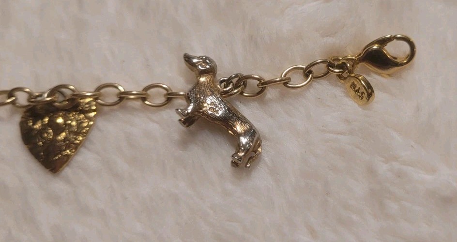 Sterling Silver Dachshund Charms by Rembrandt RQC On M&S Bracelet