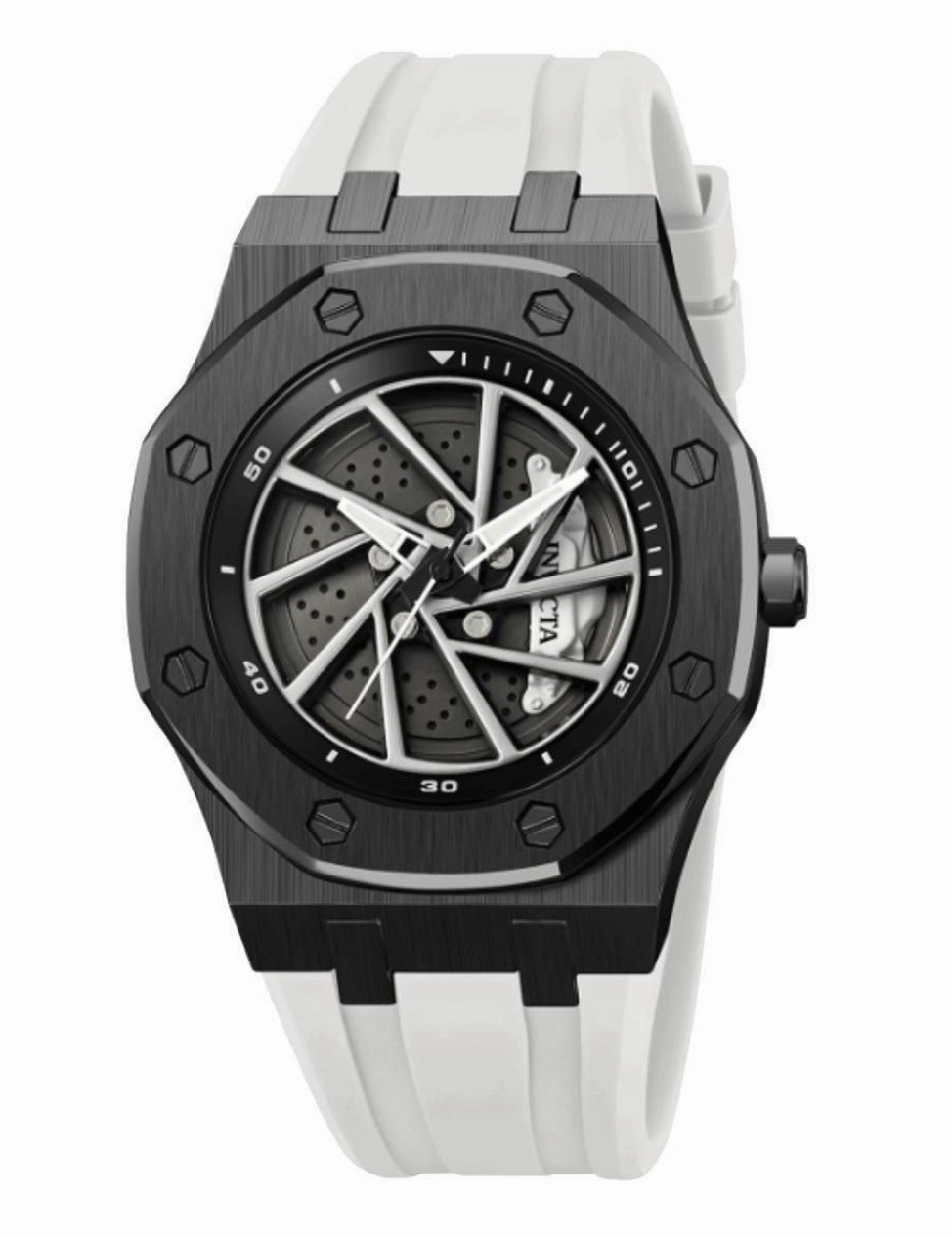 Invicta Speedway Rim, Mechanics, WR 30m, 42mm, New/Box/3yr Wnty, 8” Wrist, 69492