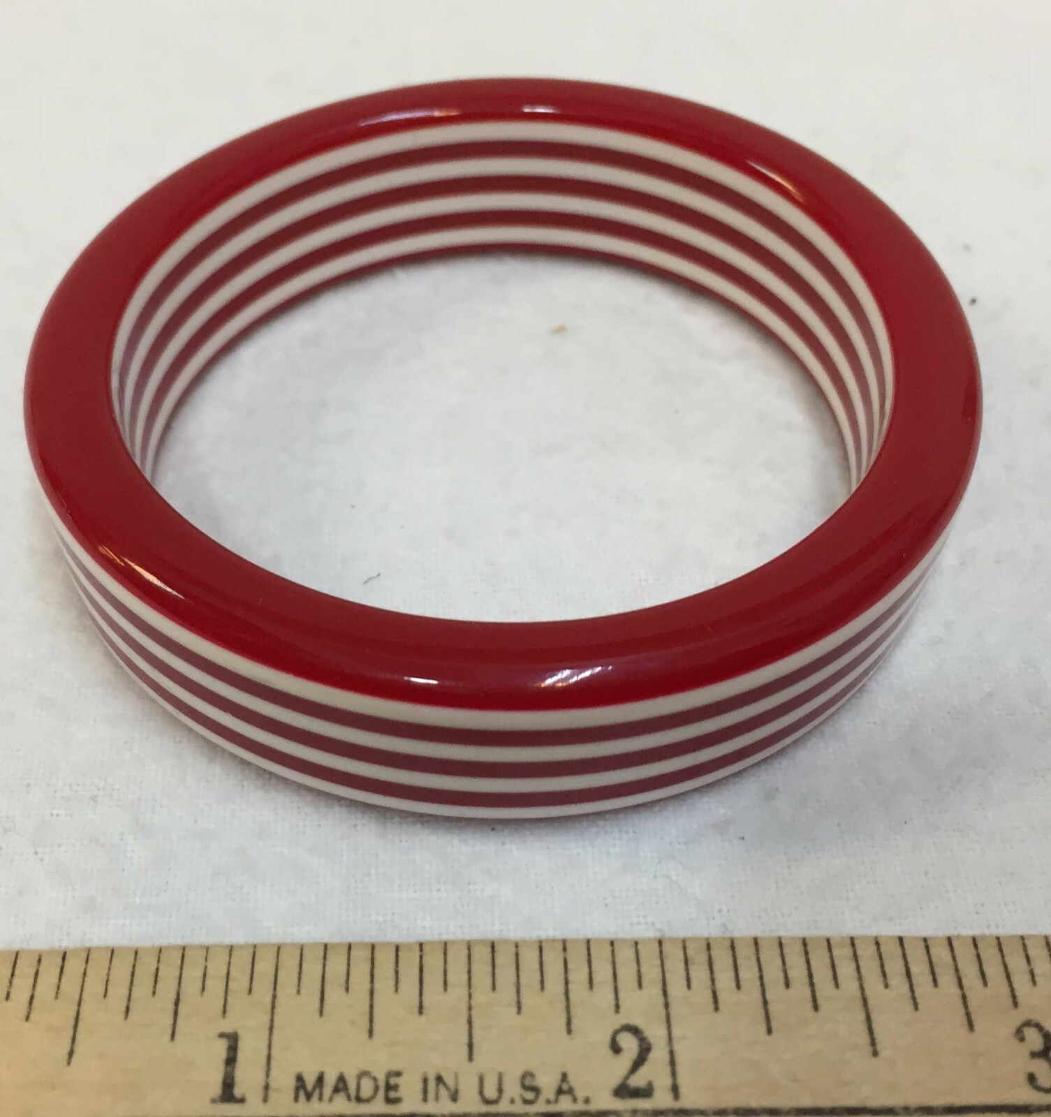 Plastic Bead Necklaces & Bracelet Red White Rope Strand String Bangle Lot 3