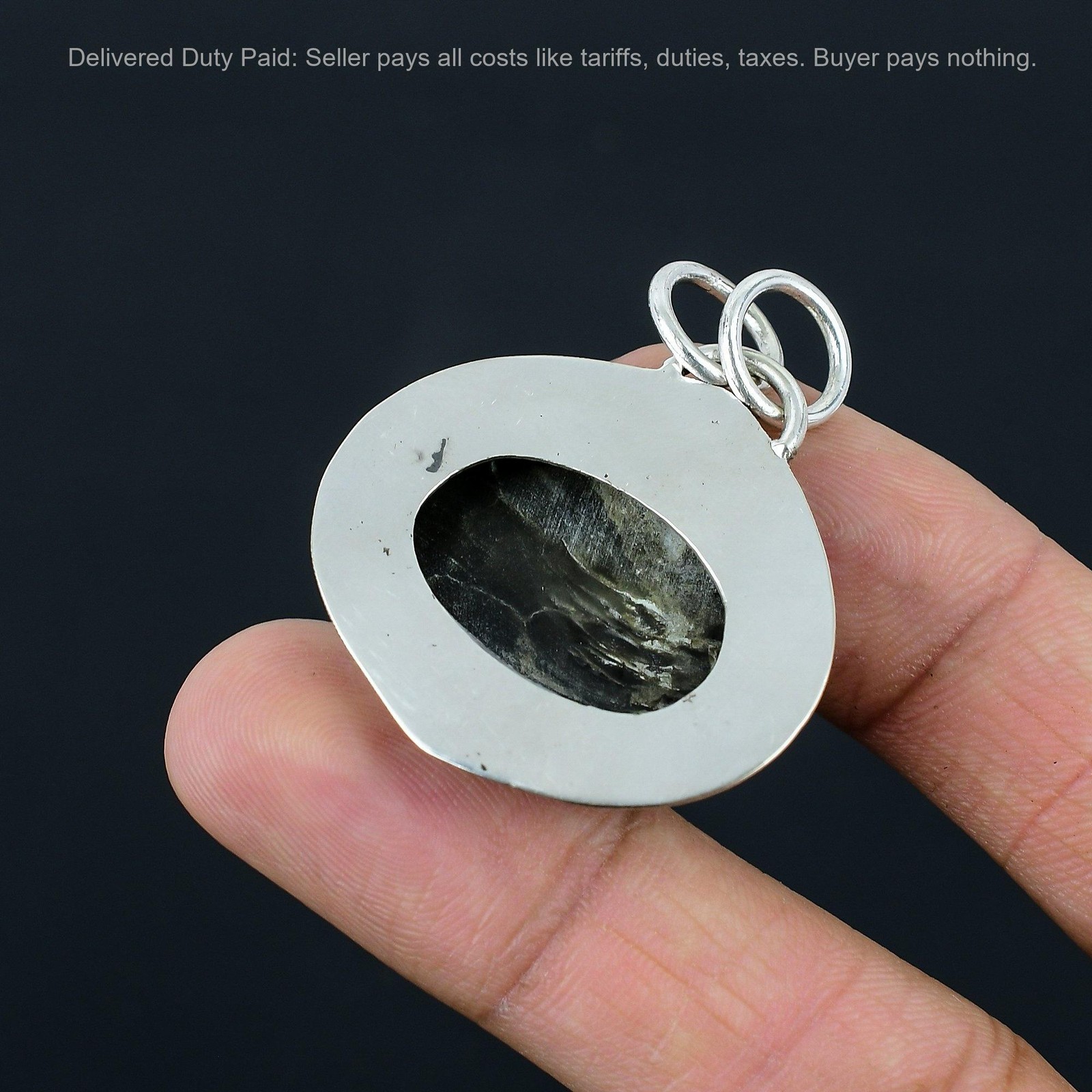 June Oval Natural Mother Of Pearl Artisan Birthday Pendant 925 Sterling Silver