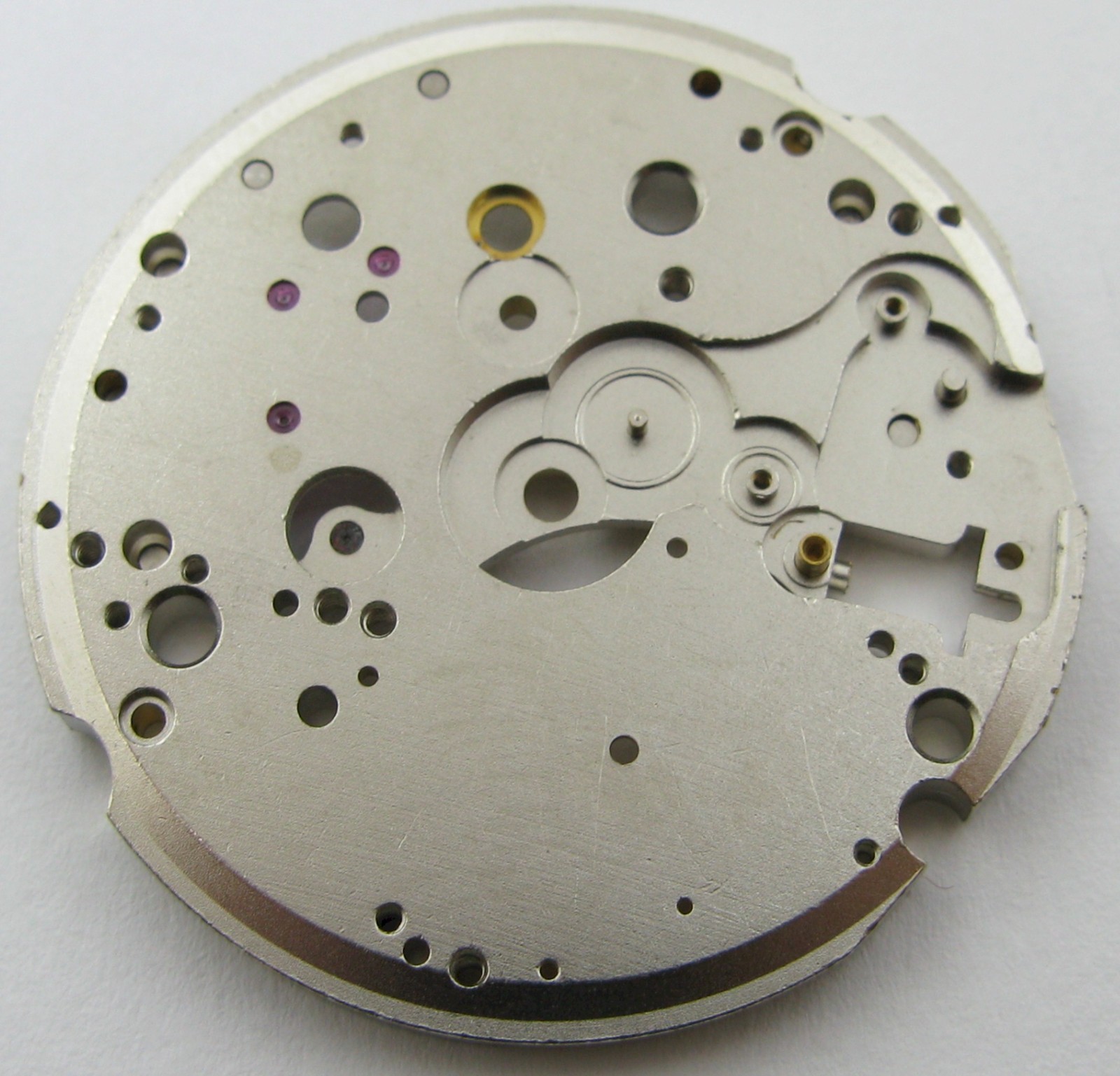 Chronograph watch caliber Valjoux 7733 part #100 INCOMPLETE jeweled main plate