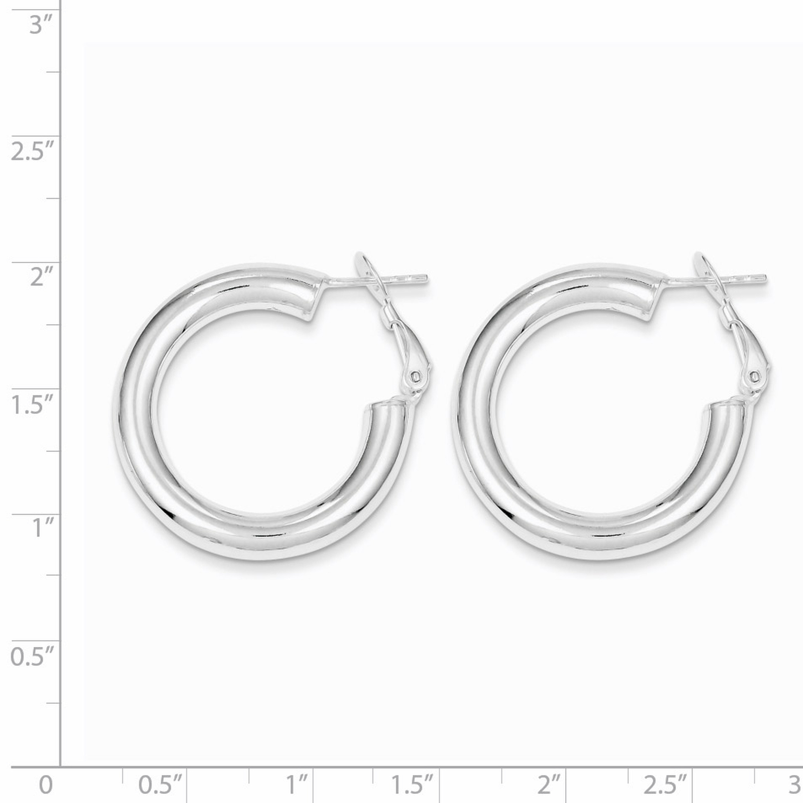 Women’s 925 Sterling Silver Classic Hypo-allergenic Tubular Hoop Earrings E792