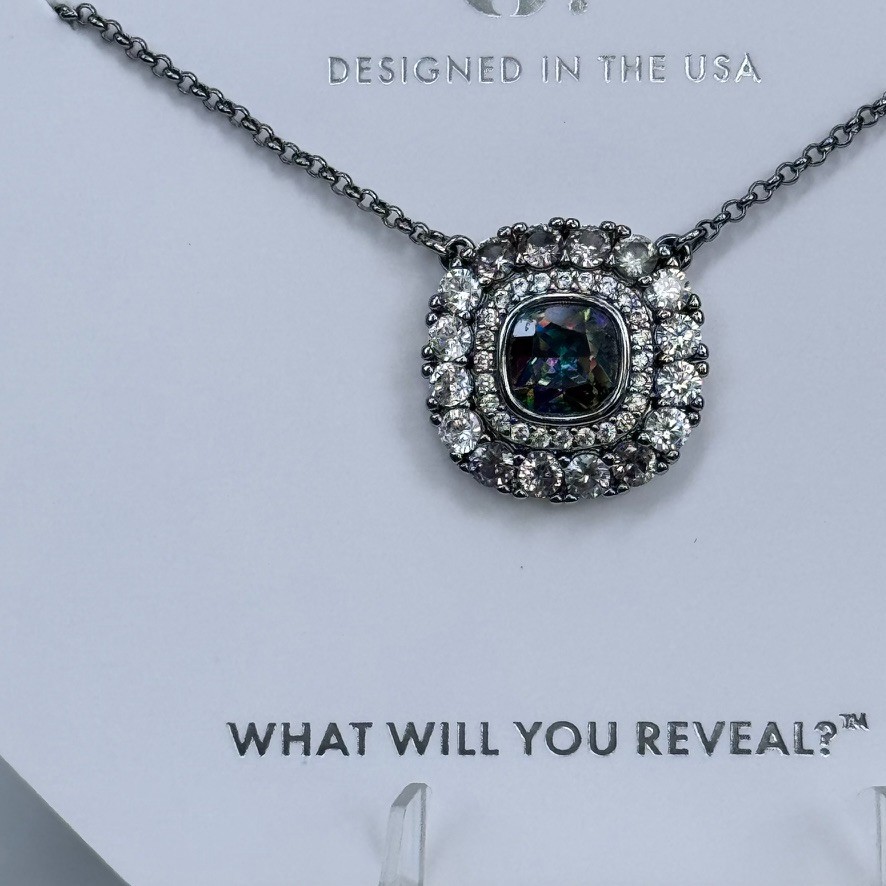 Bomb Party June Necklace “What A Stunner” Alexandrite on Hematite NK44089
