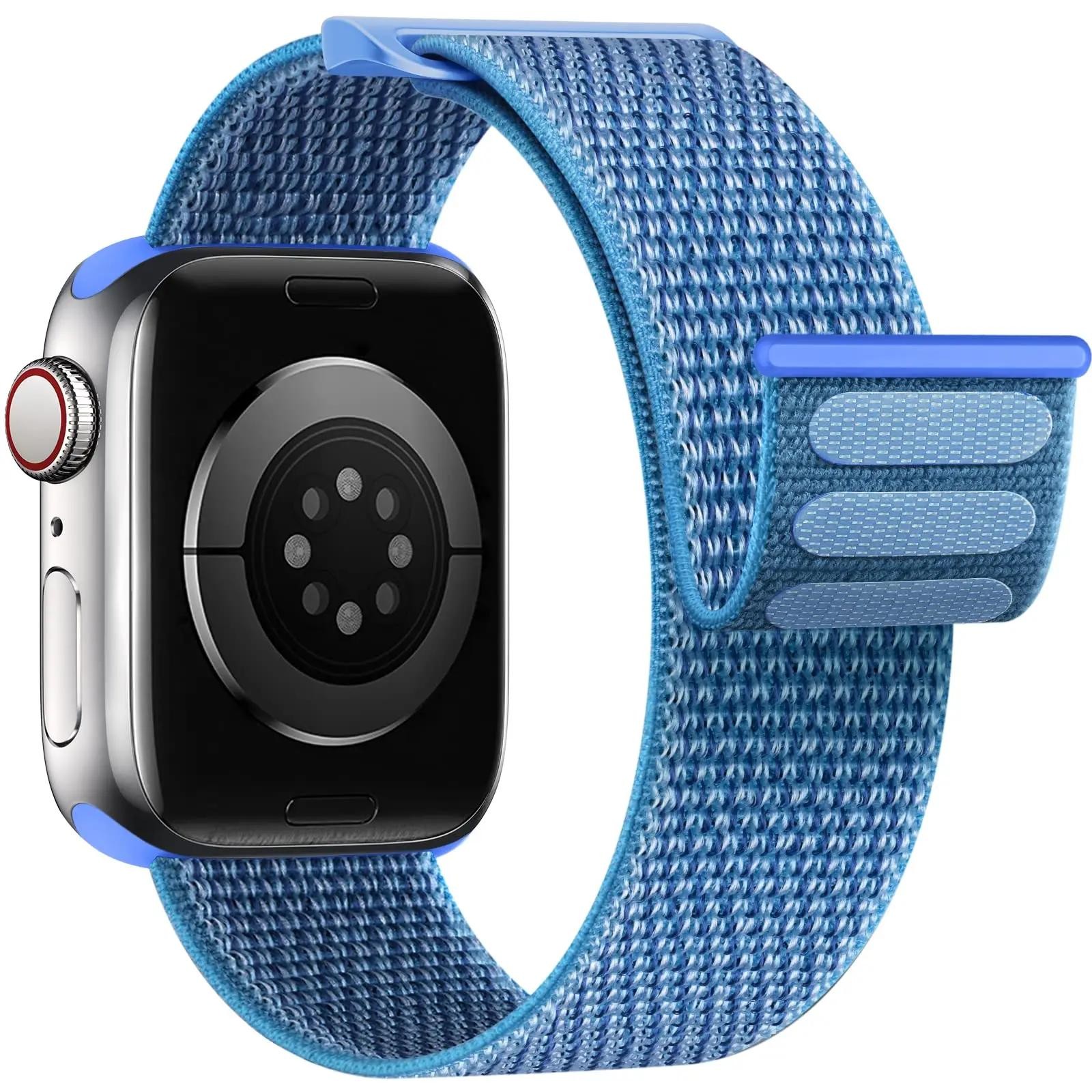 New Nylon Loop Strap Apple Watch Band 46mm 40mm Smart Belt Bracelet for Iwatch
