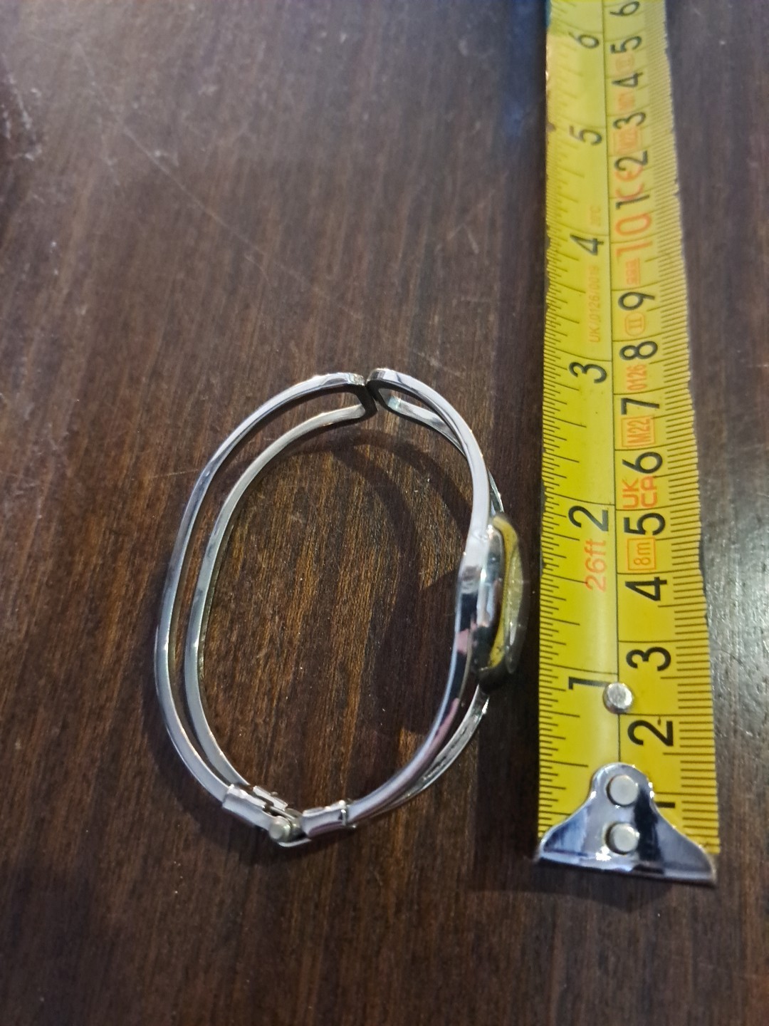 Oasis Ladies Quartz Bracelet Watch Bangle Boxed Untested Unused Silver Metal