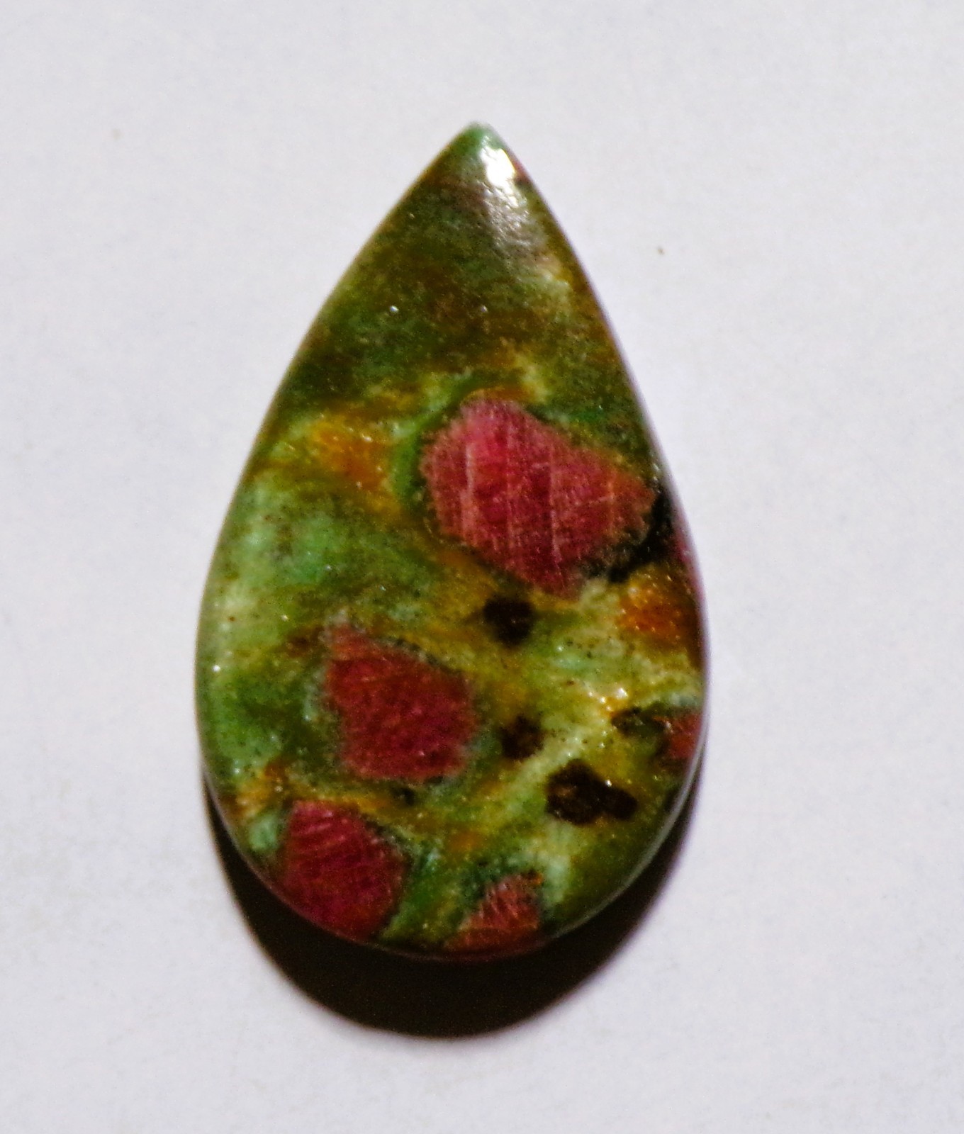 41.35 Cts Natural Ruby Fuchsite Cabochon Loose Gemstone 36X22X6MM 70