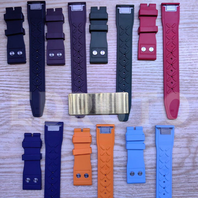 Replacement Quick Change 21mm FKM Rubber Watch Strap Fits IWC Pilot’s 43mm