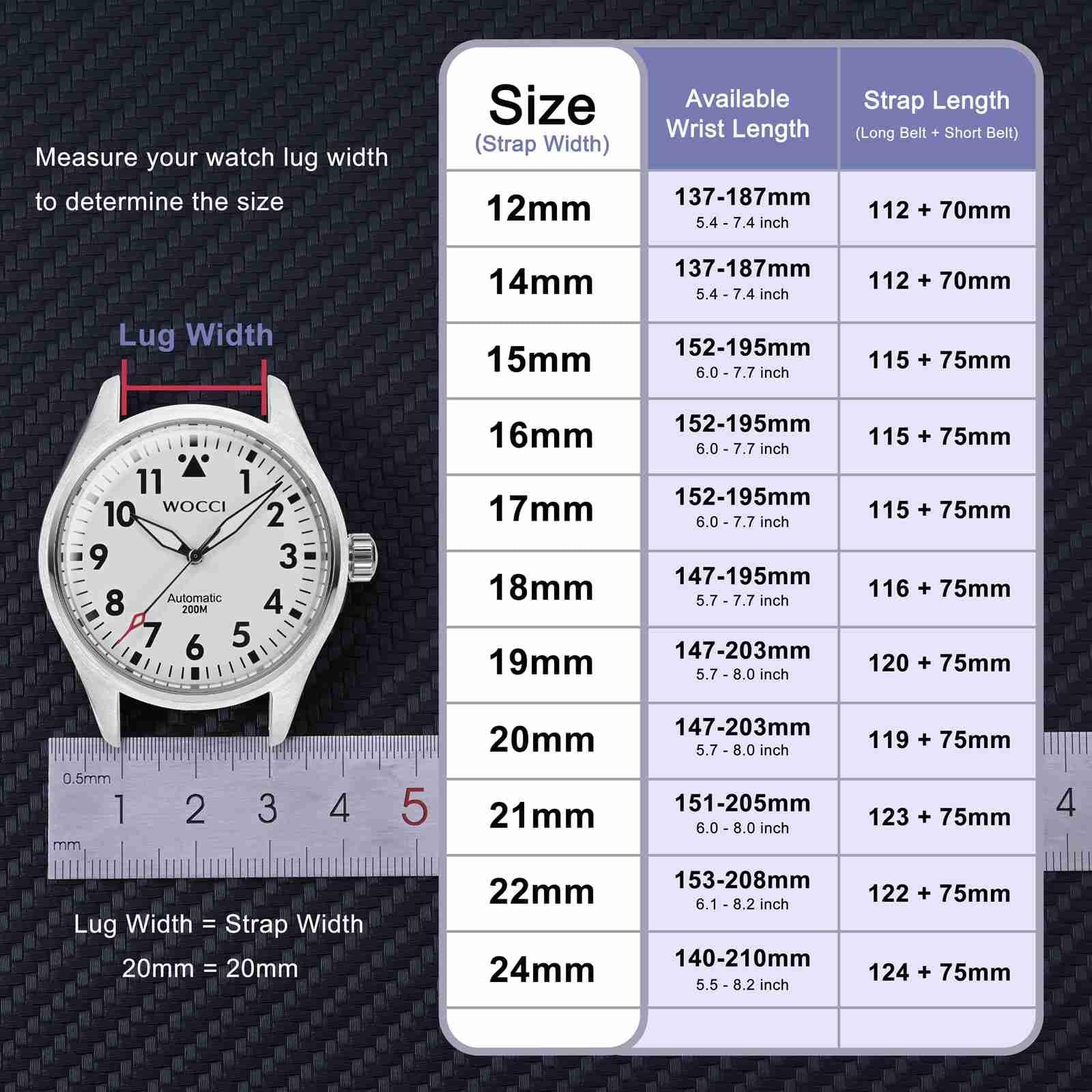 WOCCI 22mm Silicone Watch Band, Quick Release Rubber Replacement Strap with B…