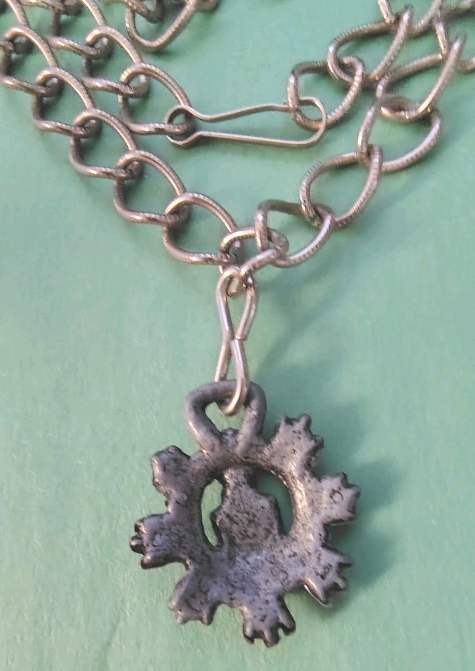 Vintage COAT OF ARMS Pendant Necklace or Belt in Silver Tone