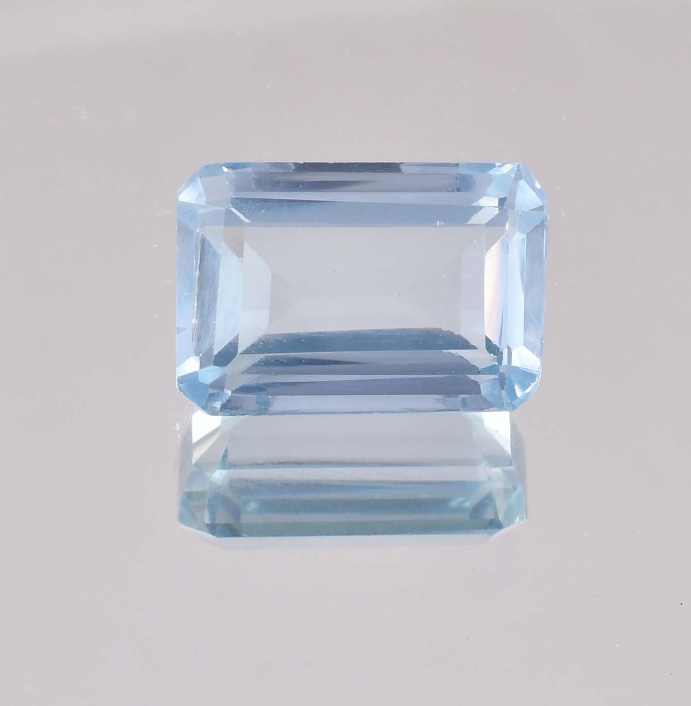 17 x 11 mm 100% Natural Sky Blue Aquamarine 17.40 Ct Loose Gemstone GITcertified