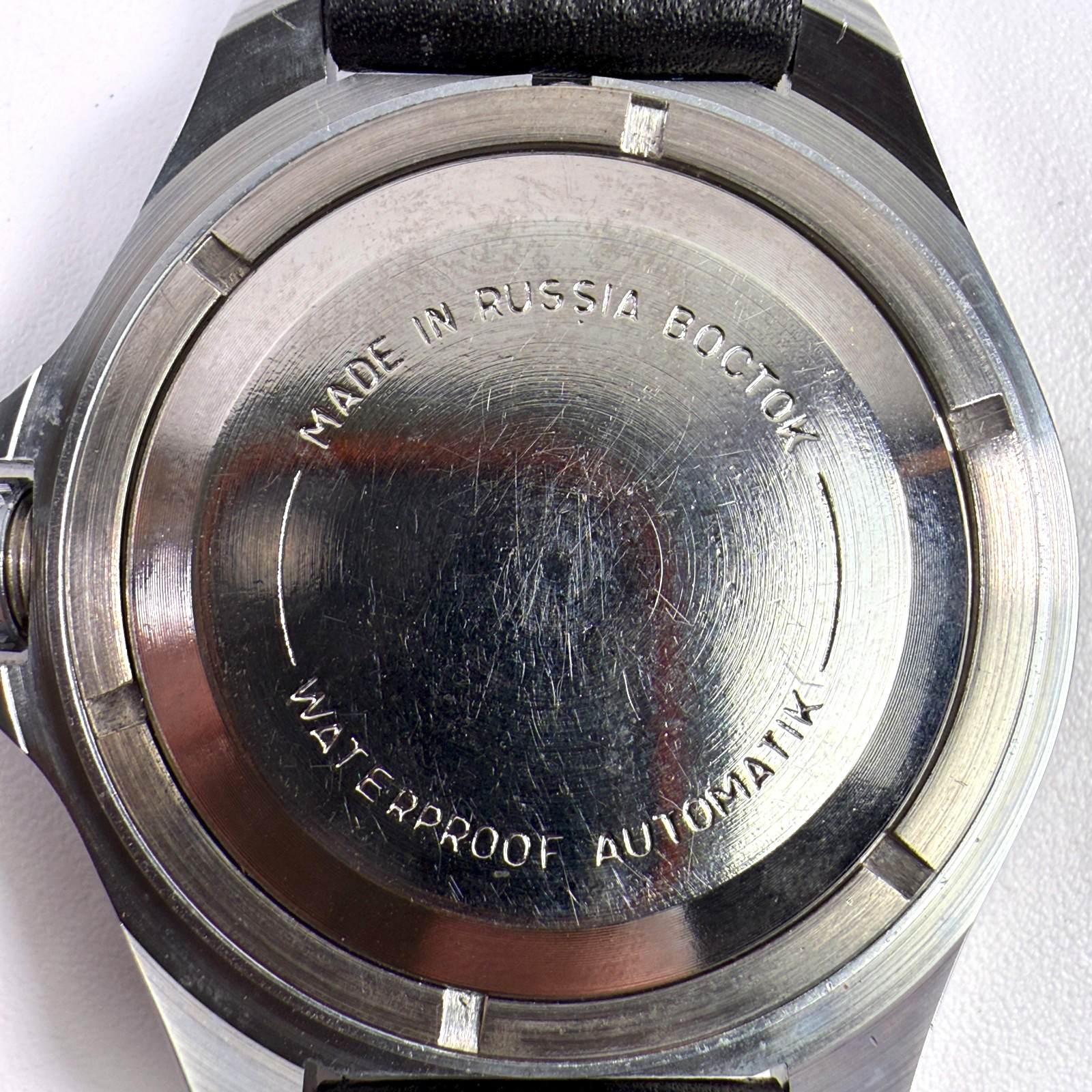 Vostok Komandirskie Russian SUBMARINE Automatic Watch Blue Dial Date Black Strap