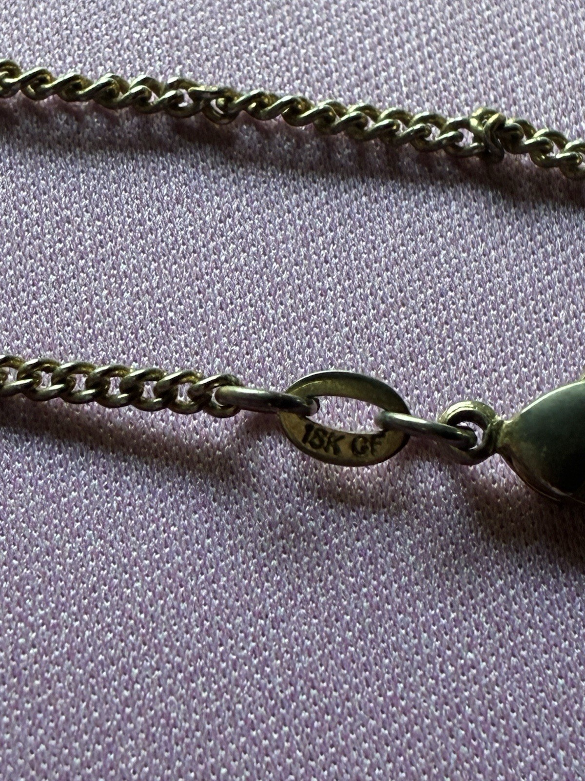 18K GF Curb Chain Necklace Round Scorpio Zodiac Charm Adjustable Signed
