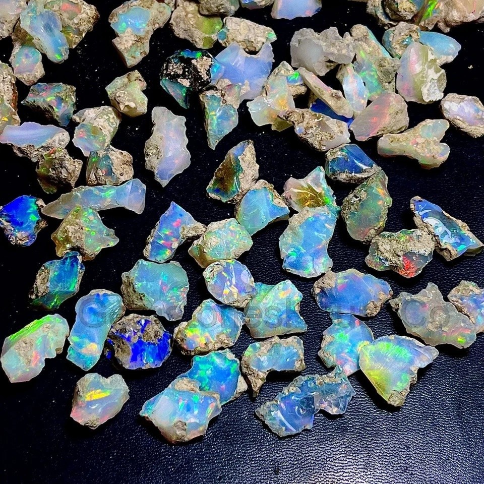 Cut Grade Opal Rough Lot AAA Grade 10 Pieces Large Size Ethiopian Welo Opal Raw