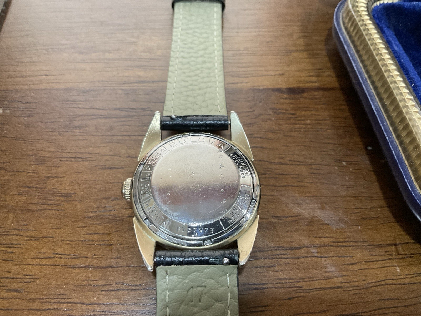 Vtg 1956 BULOVA 23 Jewels Automatic Watch SERVICED Sunburst Dial L6 Lugs W/ Box