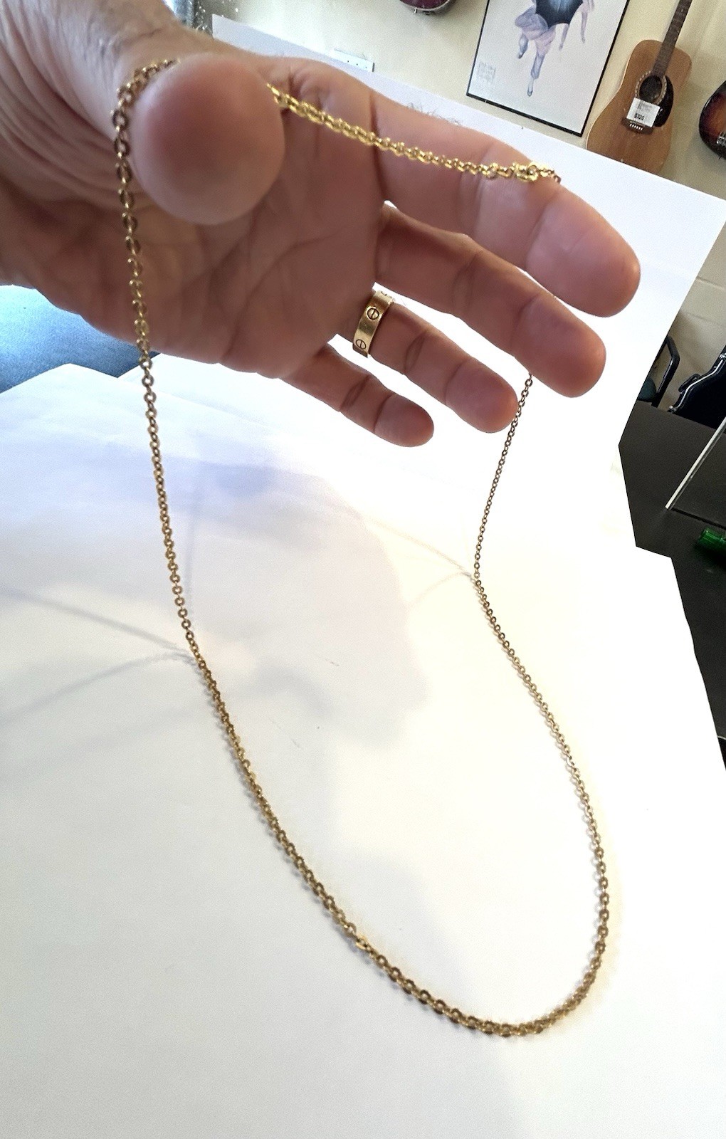 18k 750 Gold Italian UnoAErre 24″ Chain 7.2 Gram