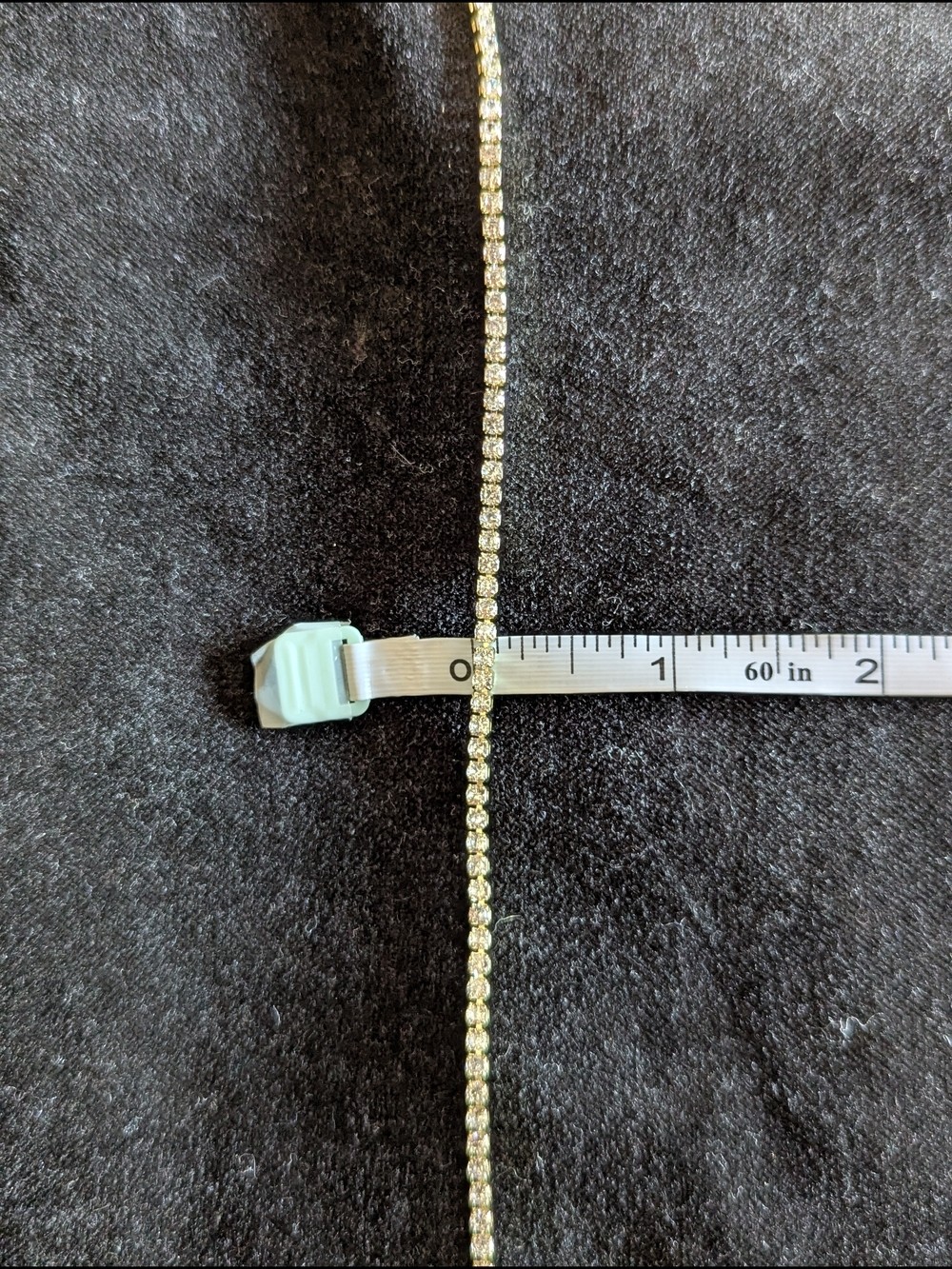 Gold-Tone Clear Crystal Tennis Bracelet or Anklet Jewelry Dainty Luxury 8.5 Inch