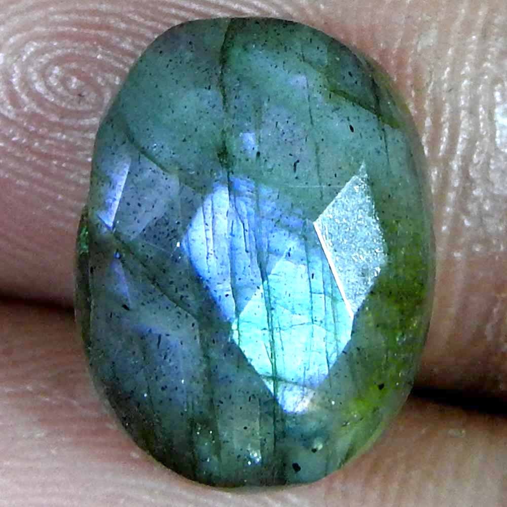 6.45Cts100%Natural Blue Cut Power Labradorite Oval Cabochon Loose Gemstone