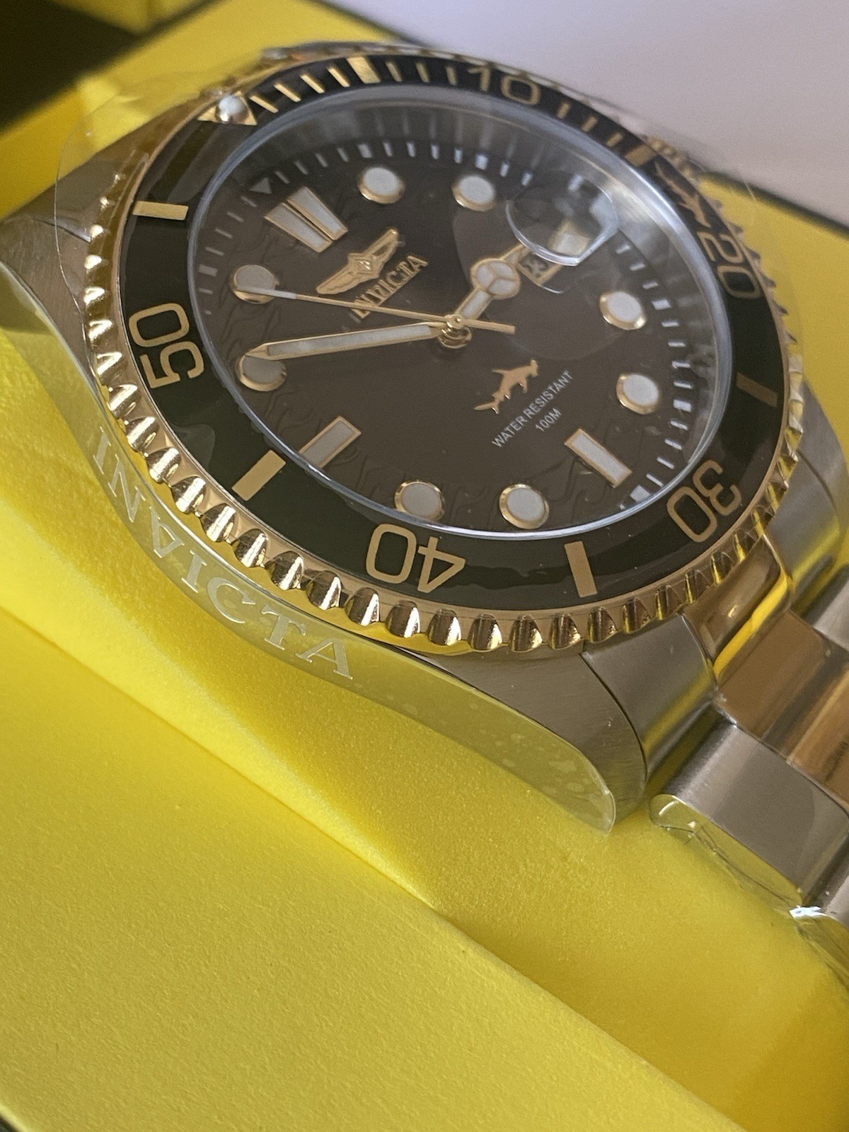 Brand New Invicta Pro Diver Currentwave Men’s Watch 43mm Steel Gold (30023) New
