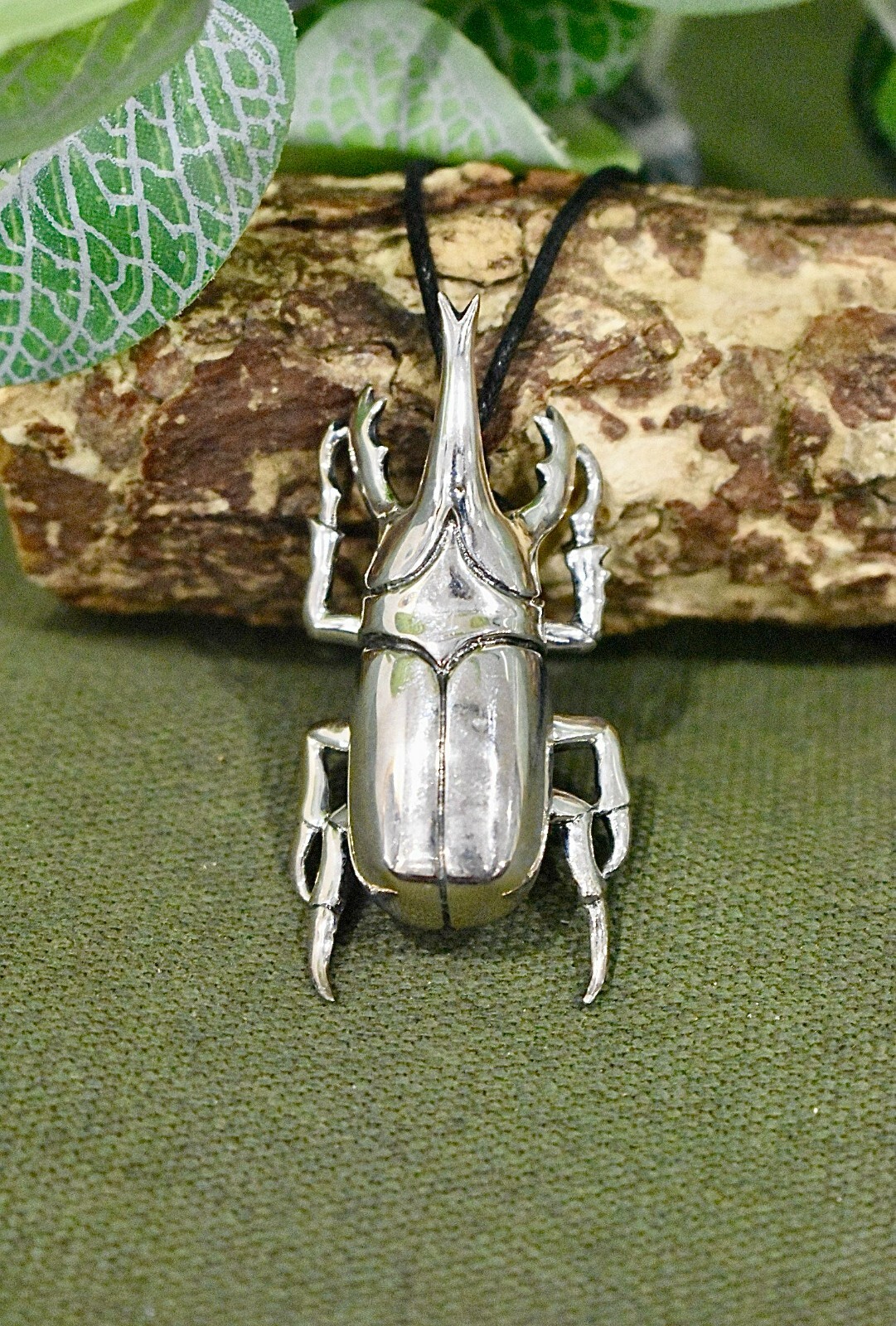Hercules Maybug 925 Sterling Silver Gold Brass Charm Necklace Pendant Jewelry