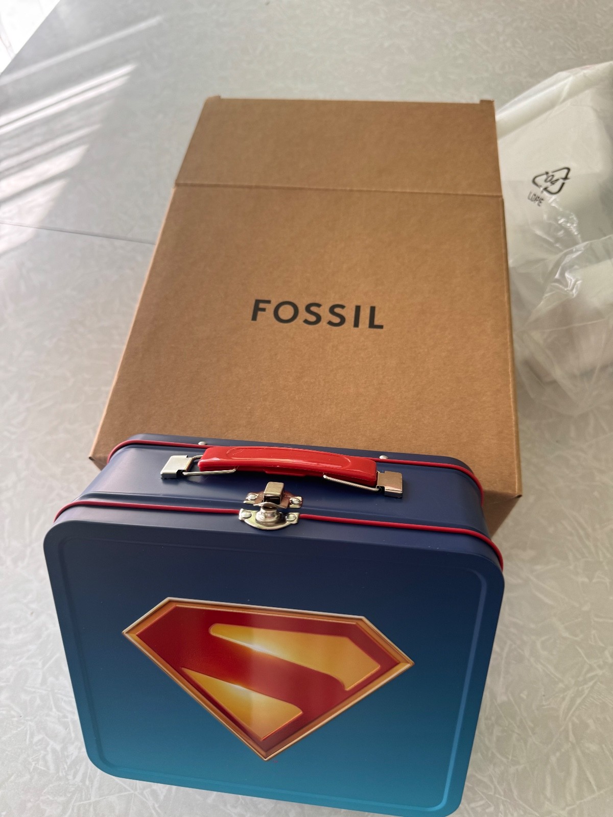 RARE NEW Fossil x Superman LE1207SET 986/2538 Watch & Pin Set