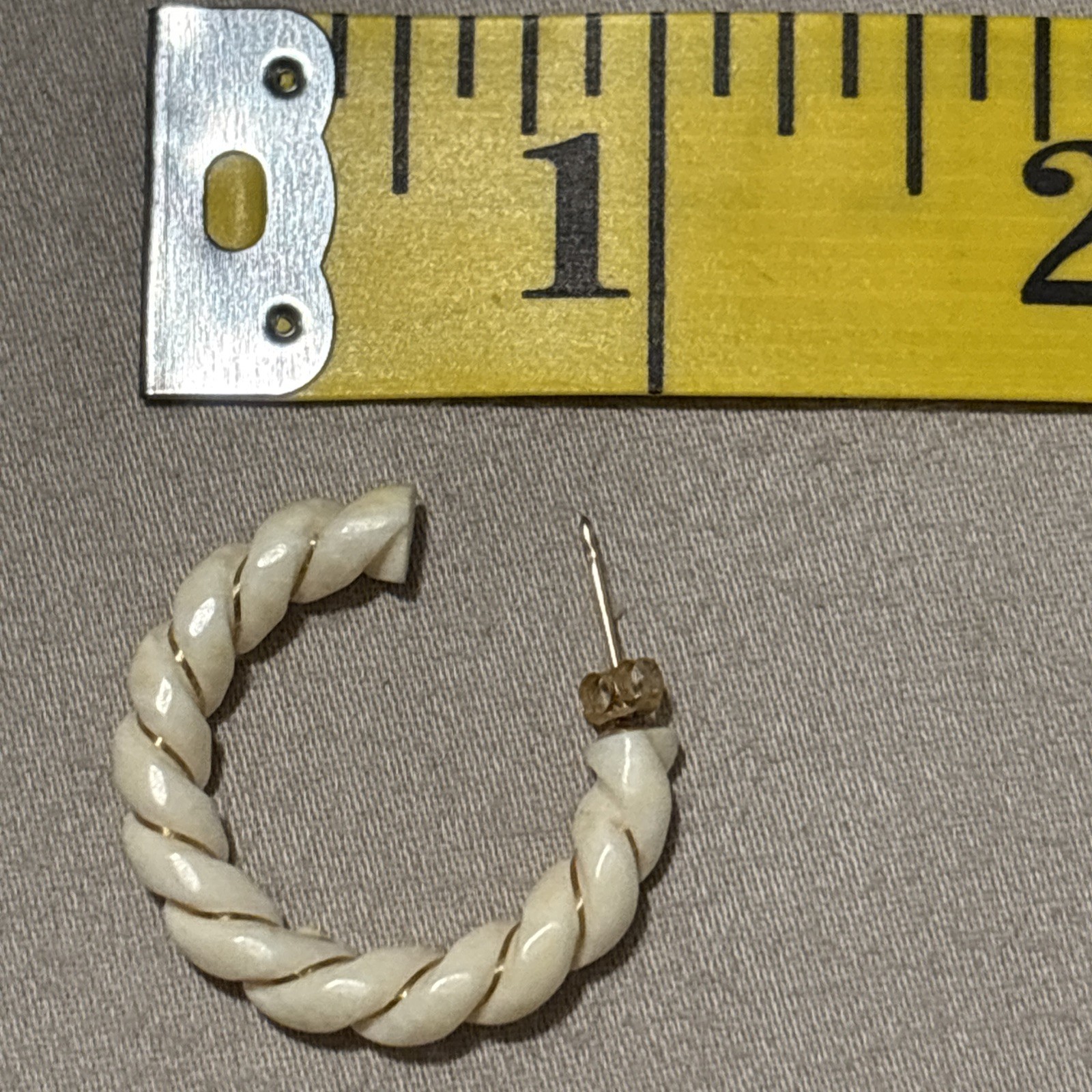 14K 585 Bone Half Hoop Earrings – SEE MY OTHER BONE SOLD SEPARATELY