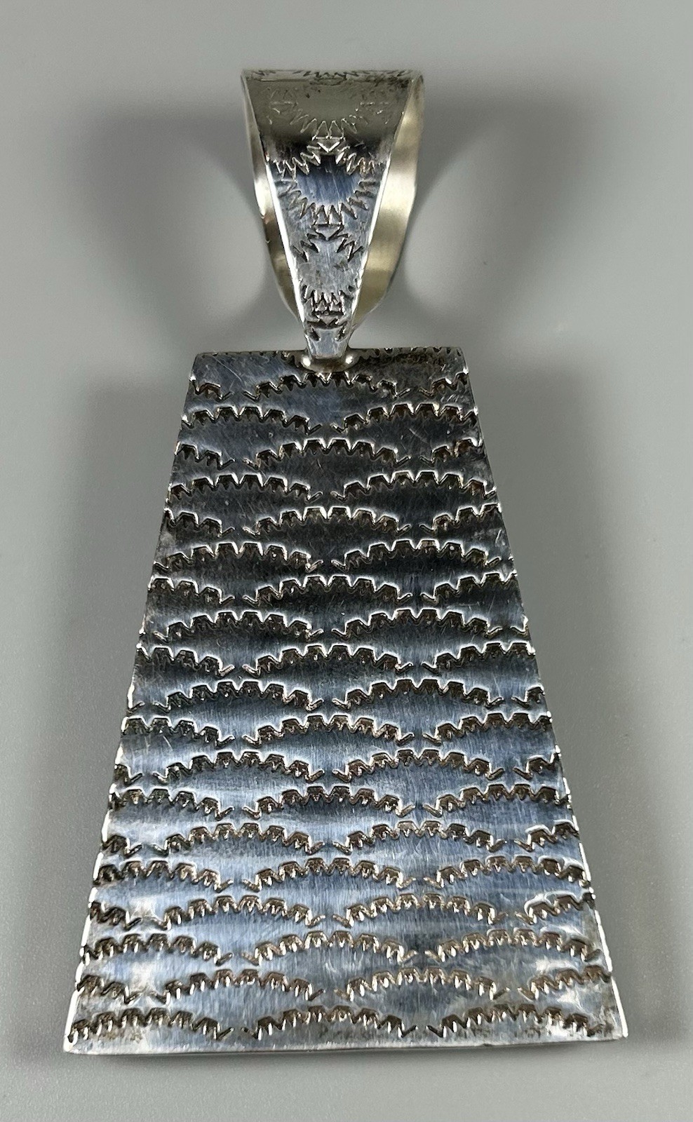 Jay King Mine Finds DTR 925 Sterling Silver Chalcedony Stamped Pendant 42 Grams