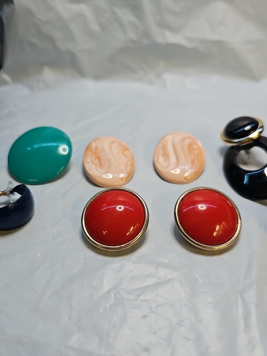 Mixed Lot Of 6 Pairs Vintage To Modern Earrings Various Styles & Materials Lot1