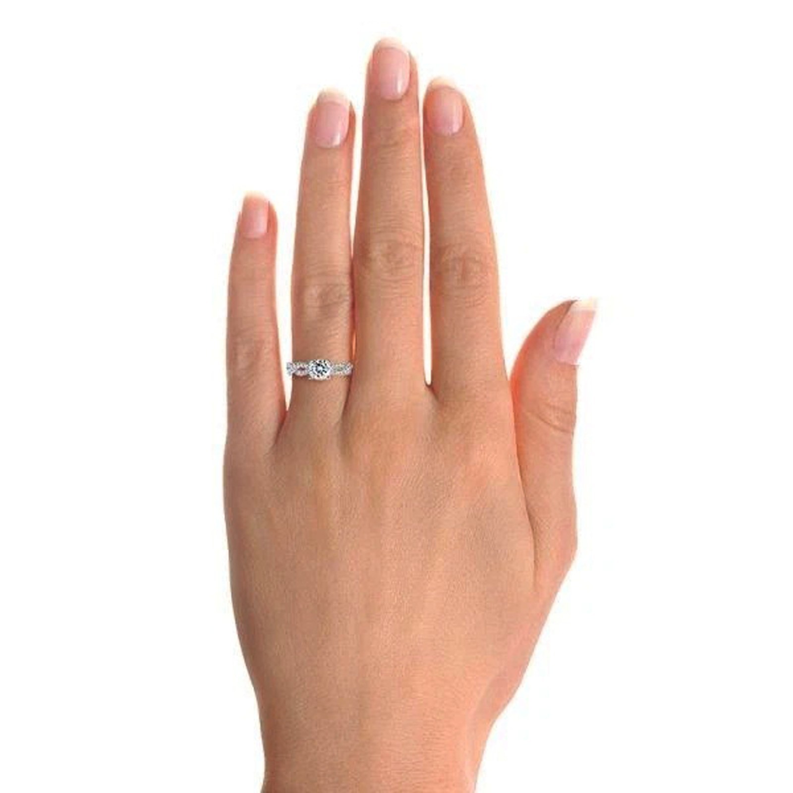 6.50 Cts. Round Shape Certified White Diamond Ring In 925 Silver – Tariff Free