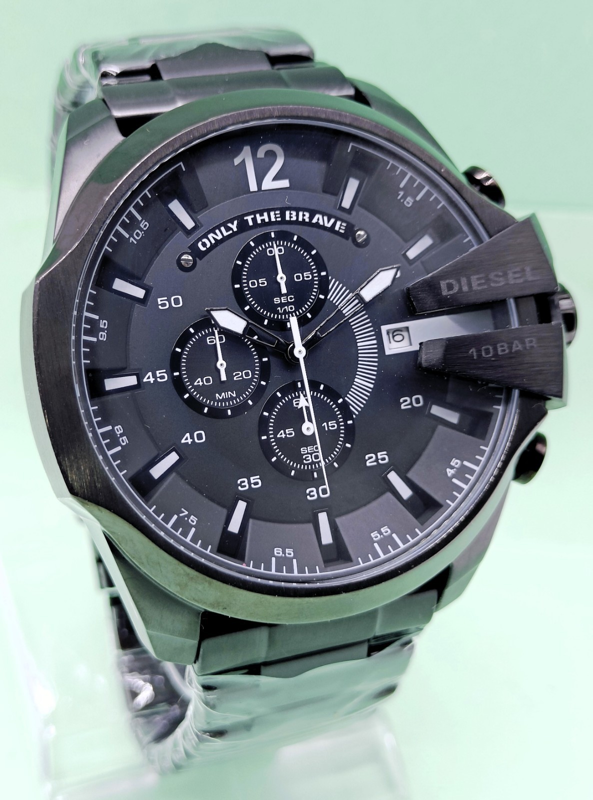 Amazing Diesel 10 Bar “ONLY THE BRAVE” Chronograph Quartz Men’s Wrist Watch