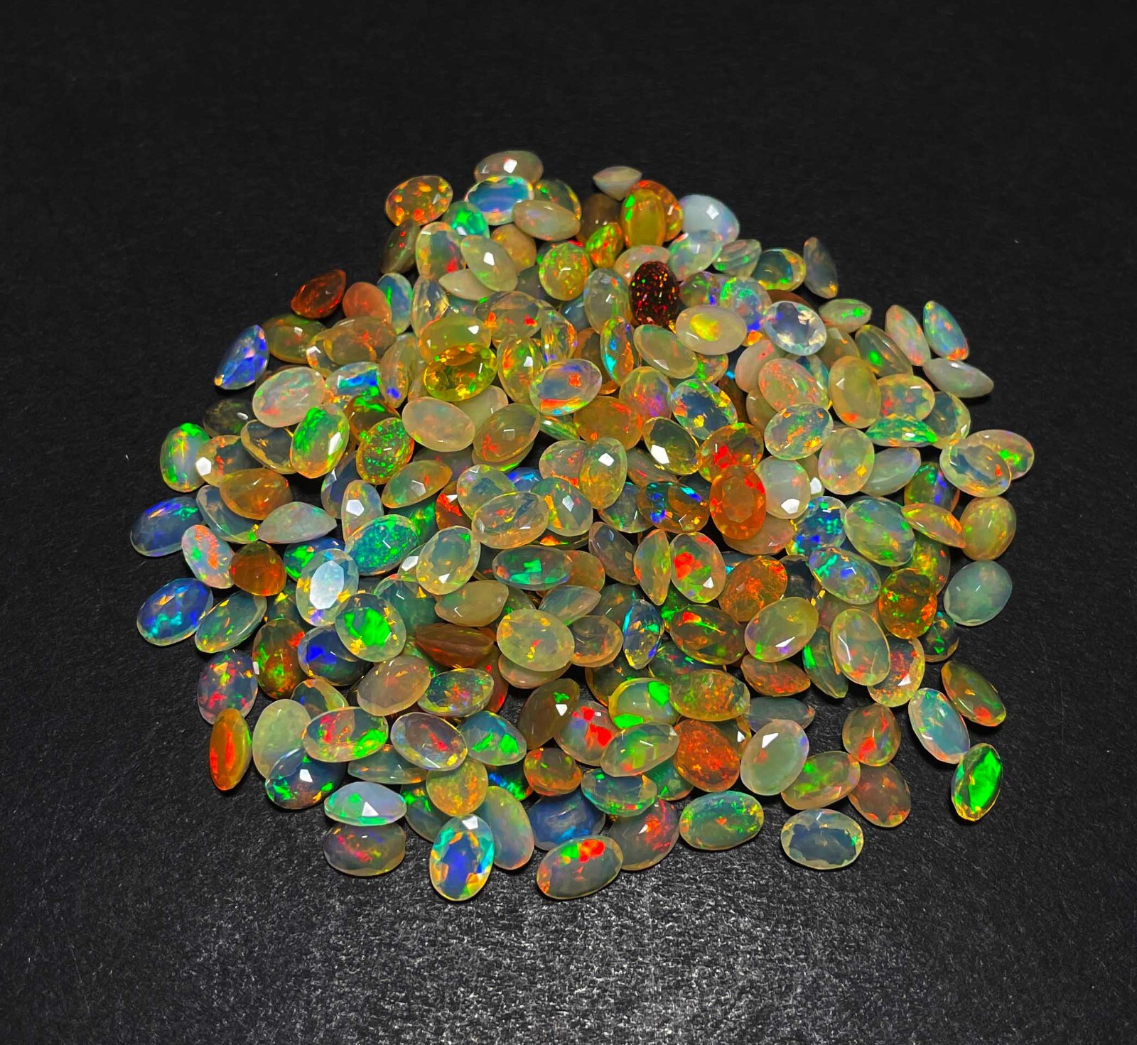 Natural AAA Quality Ethiopian Opal Oval Cut Loose Gemstone 21 Pcs 5×7 MM 10 CT