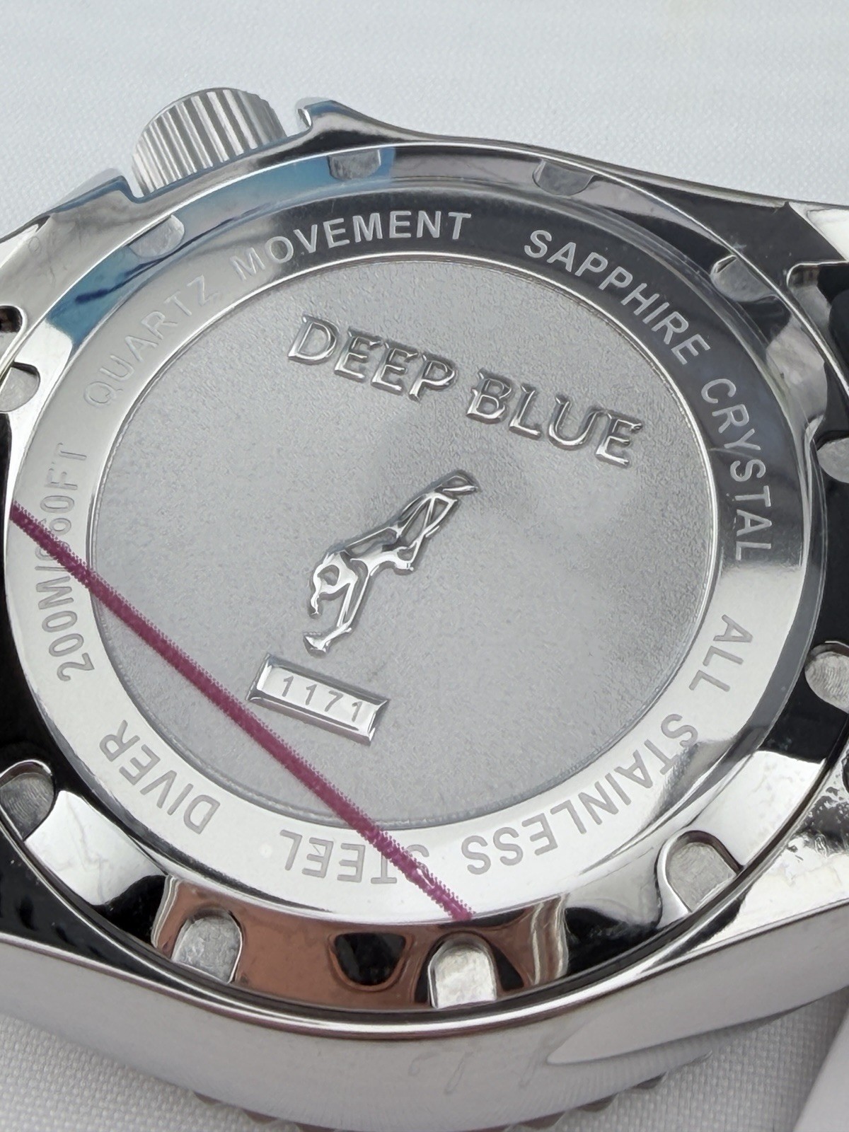Deep Blue Pro Diver 200 Quartz 200M Sapphire Crystal Box Papers Complete Set