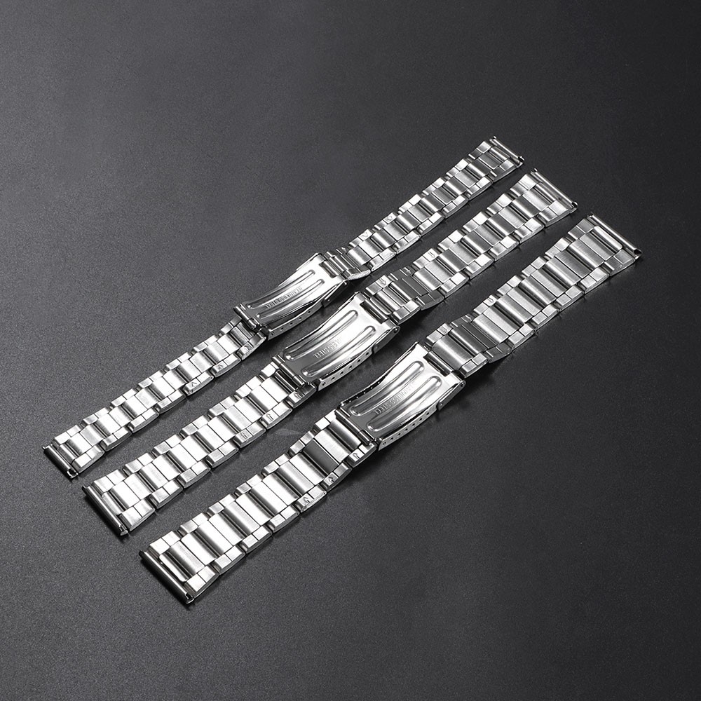 New 12/14/16/18/20/22/24mm Silver Stainless Steel Watch Strap Band For Men Women