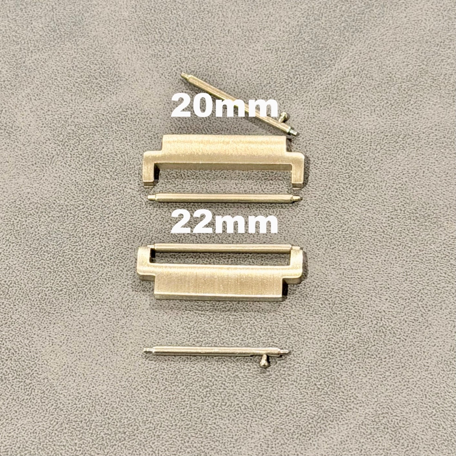 22mm Strap Adapter for 20mm Watch Lugs Quick Release Stainless Steel Brushed
