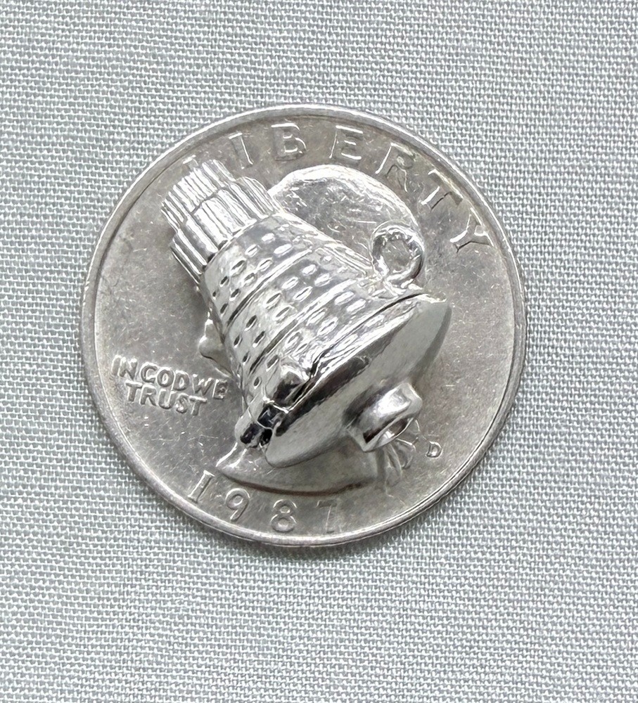 Vintage Sterling Silver Mercury Space Capsule Charm NASA Astronaut Opens 3D