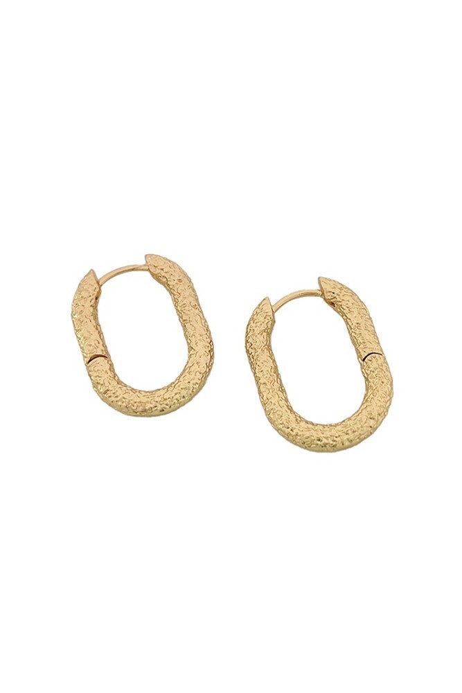 Do Everything in Love 14K Gold/White Gold Dipped Huggie Hoop Brass Earring 3cm