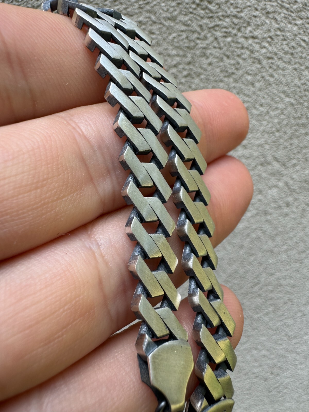 Prong Custom Miami Cuban Link Bracelet 8.5mm Real 925 Silver Oxidized Finish