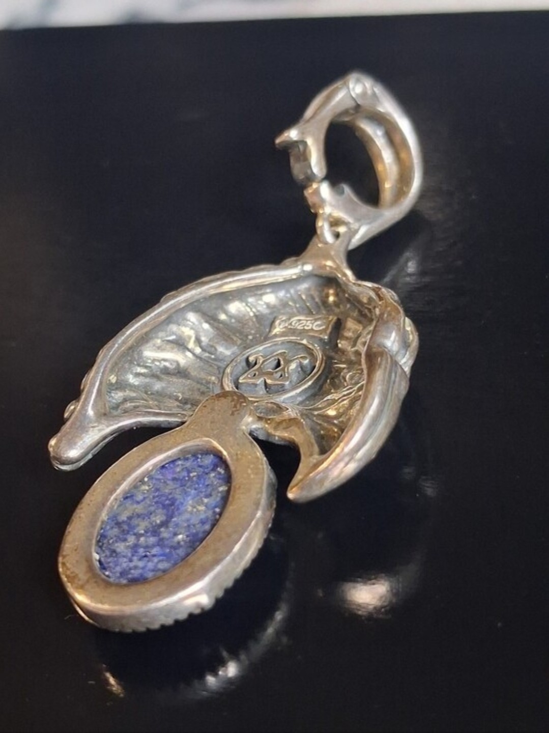 Carolyn Pollack & Fritz Casuse American West Eagle & Lapis Enhancer Pendant