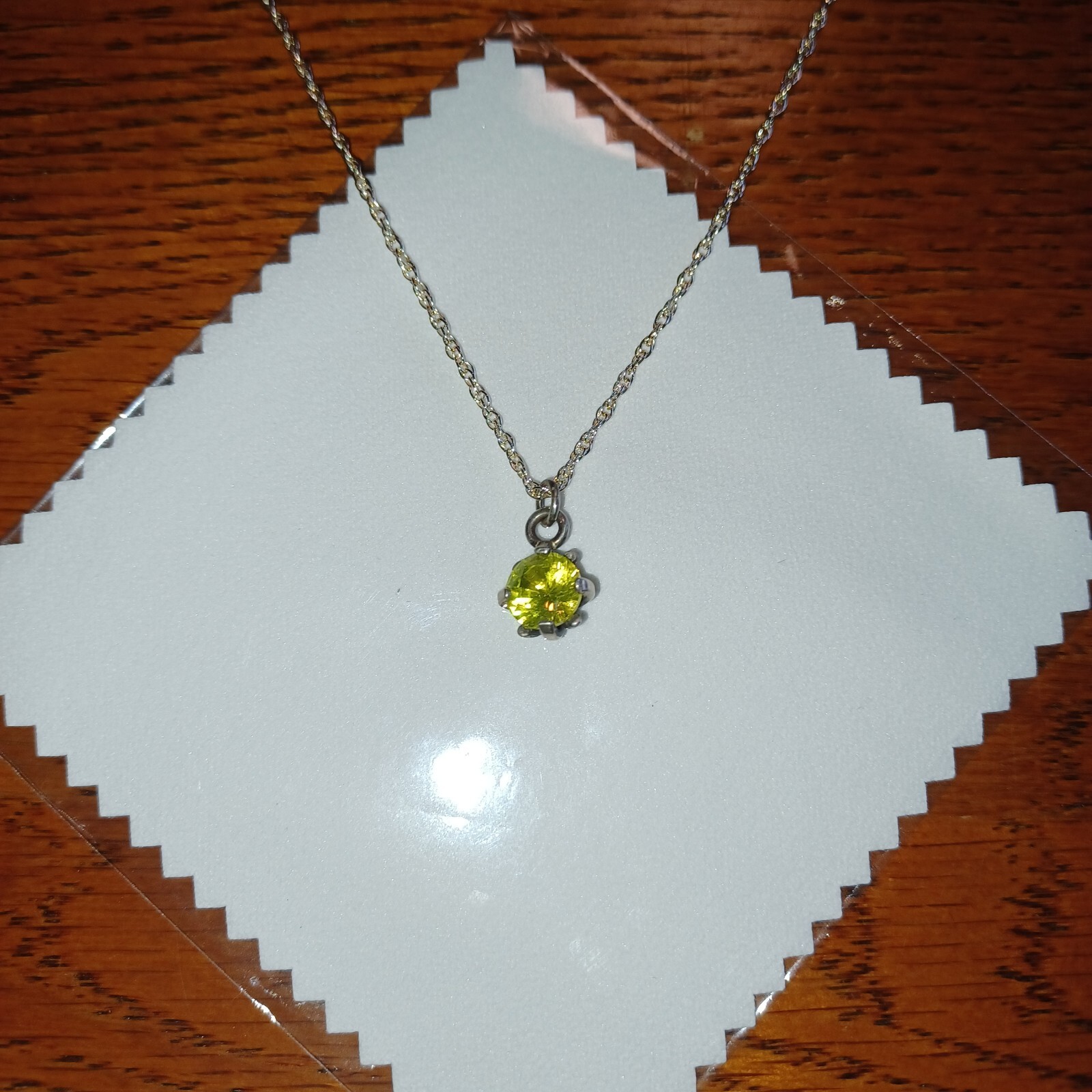 Handmade YAG Yttrium Aluminum Garnet Pendant – Sterling Silver – 18” Chain