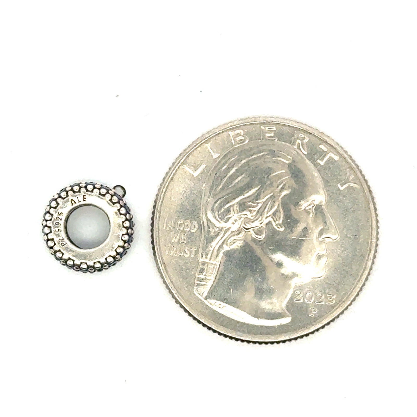 Pandora ALE 925 Sterling Silver Pavé Blue Crystal Spacer Charm 1.0g 4 Available