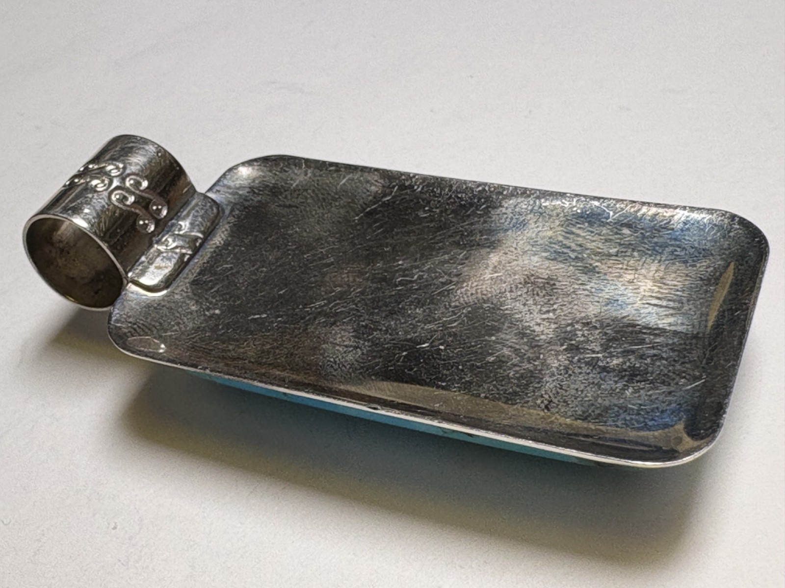 DTR Mine Finds by Jay King Sterling Silver & Turquoise Large Rectangular Pendant