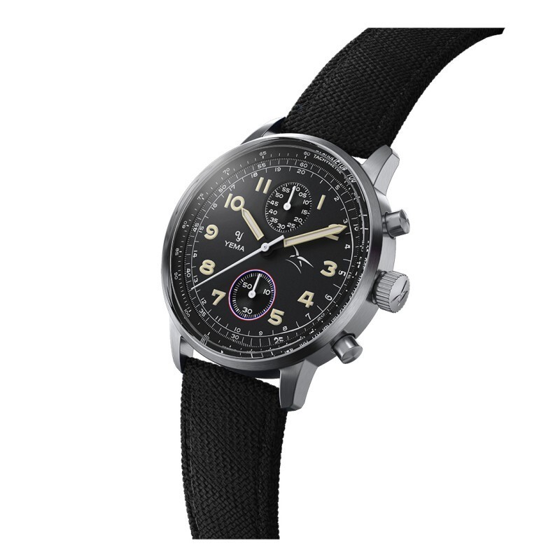 YEMA Flygraf AIR FORCE Mechanical Chronograph Quartz Hybrid Steel Men’s Watch