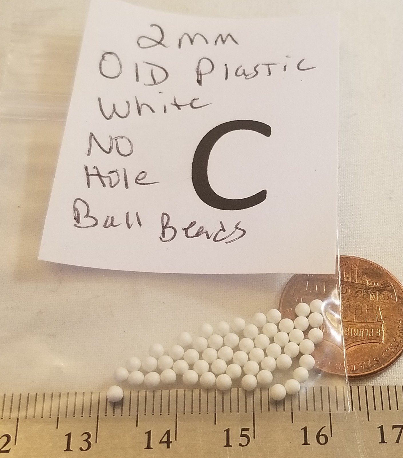 Vtg No Hole Mix White Glass & Plastic Ball Bead Jewelry Repair Craft Rhinestone