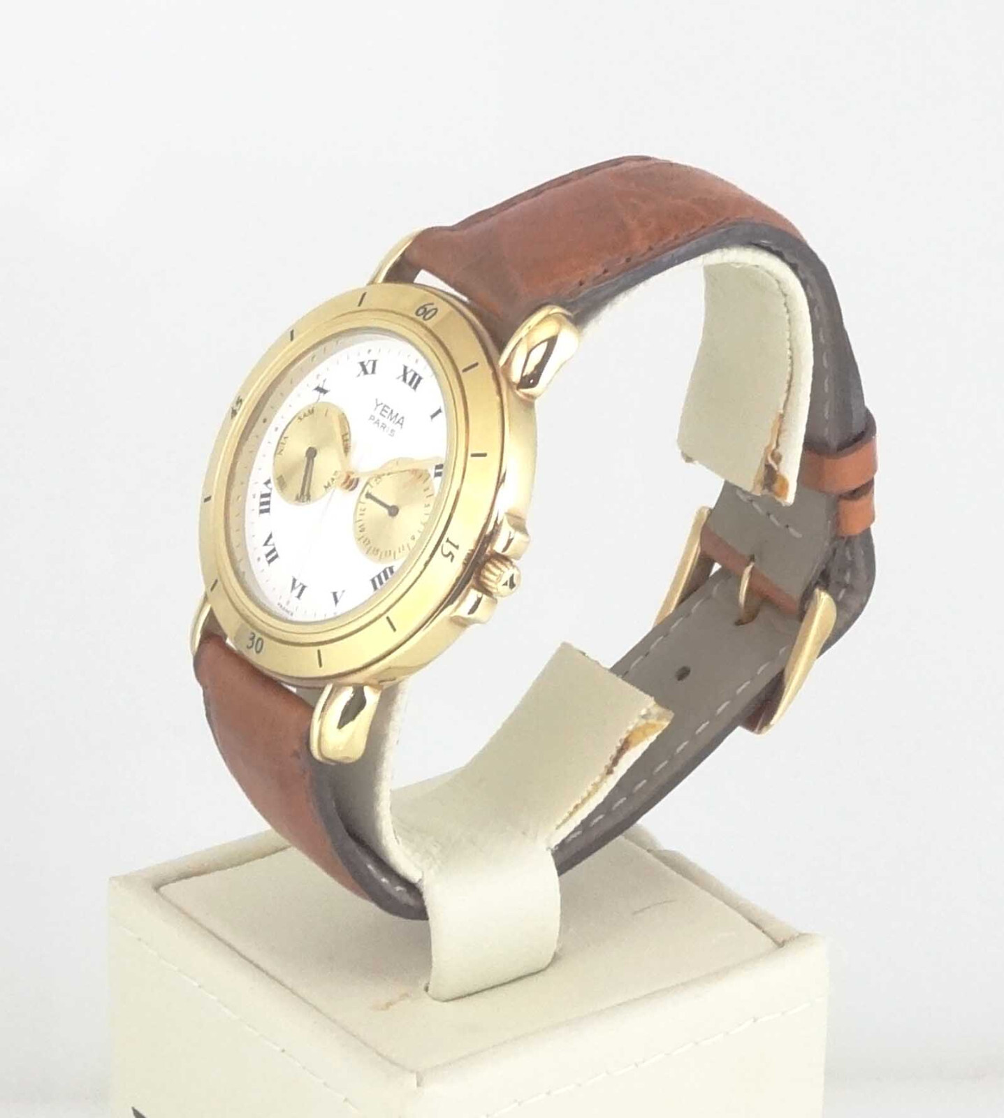 YEMA PARIS by Seiko N1ZW43 – DAY-DATE BY ZONE 5-HAND QUARTZ WATCH *NEW *RARE*