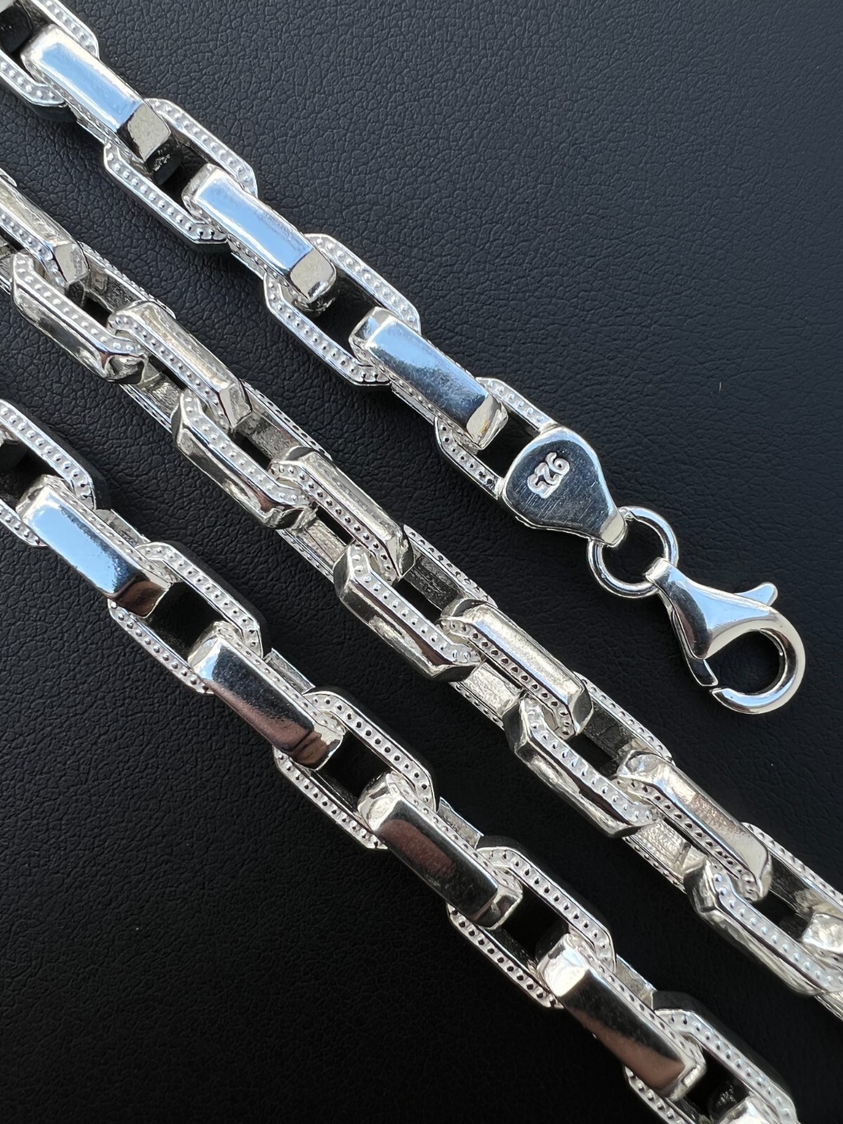 Rolo Hermes Link Real Solid 925 Sterling Silver 7mm Chain Necklace Or Bracelet