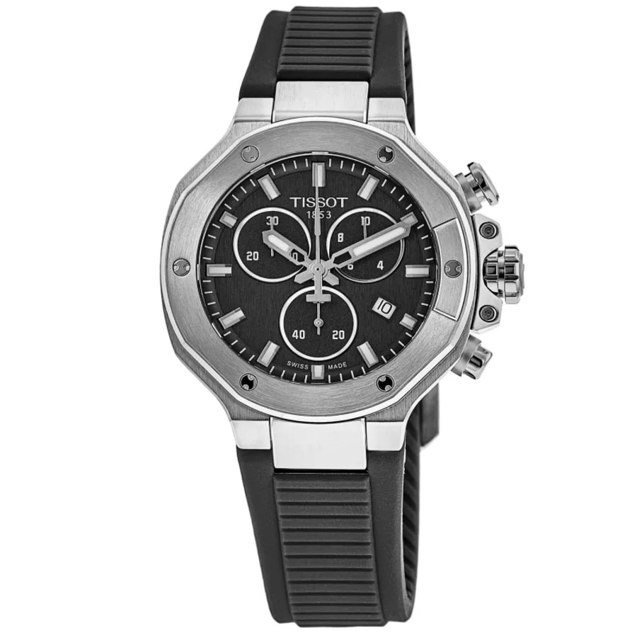 New Tissot T-Race Chronograph Black Dial Rubber Men’s Watch T141.817.17.051.00