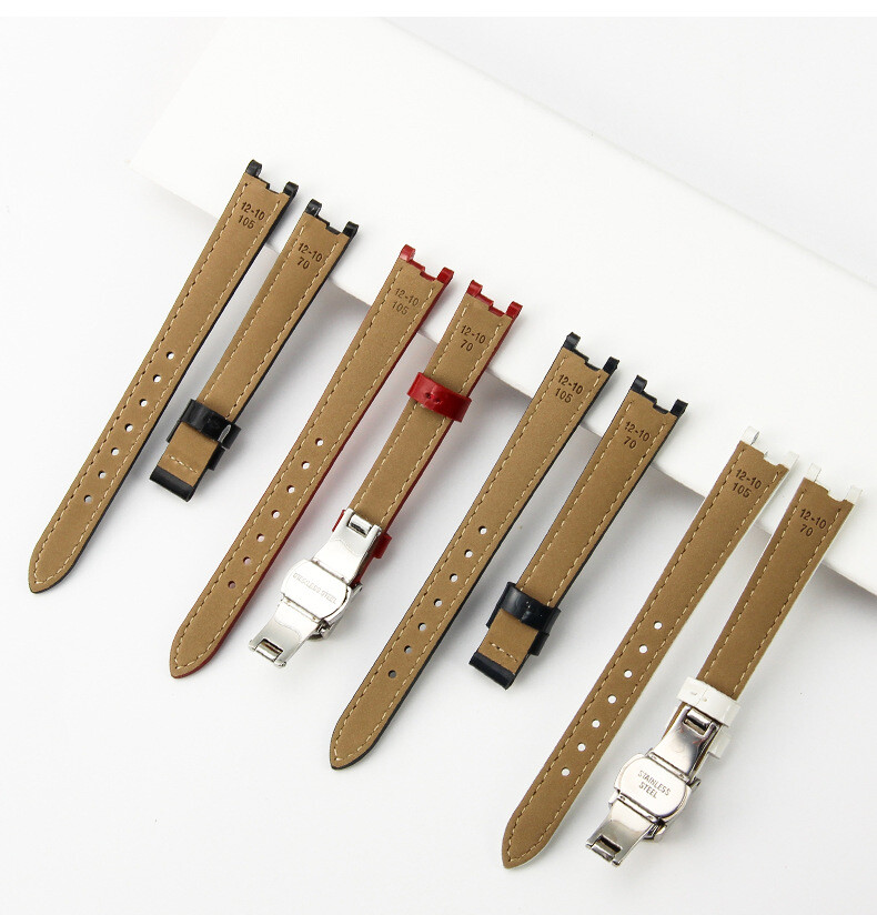 High Quality Genuine Leather Watch Band Straps Ladies 12mm Fits Tissot FLAMINGO