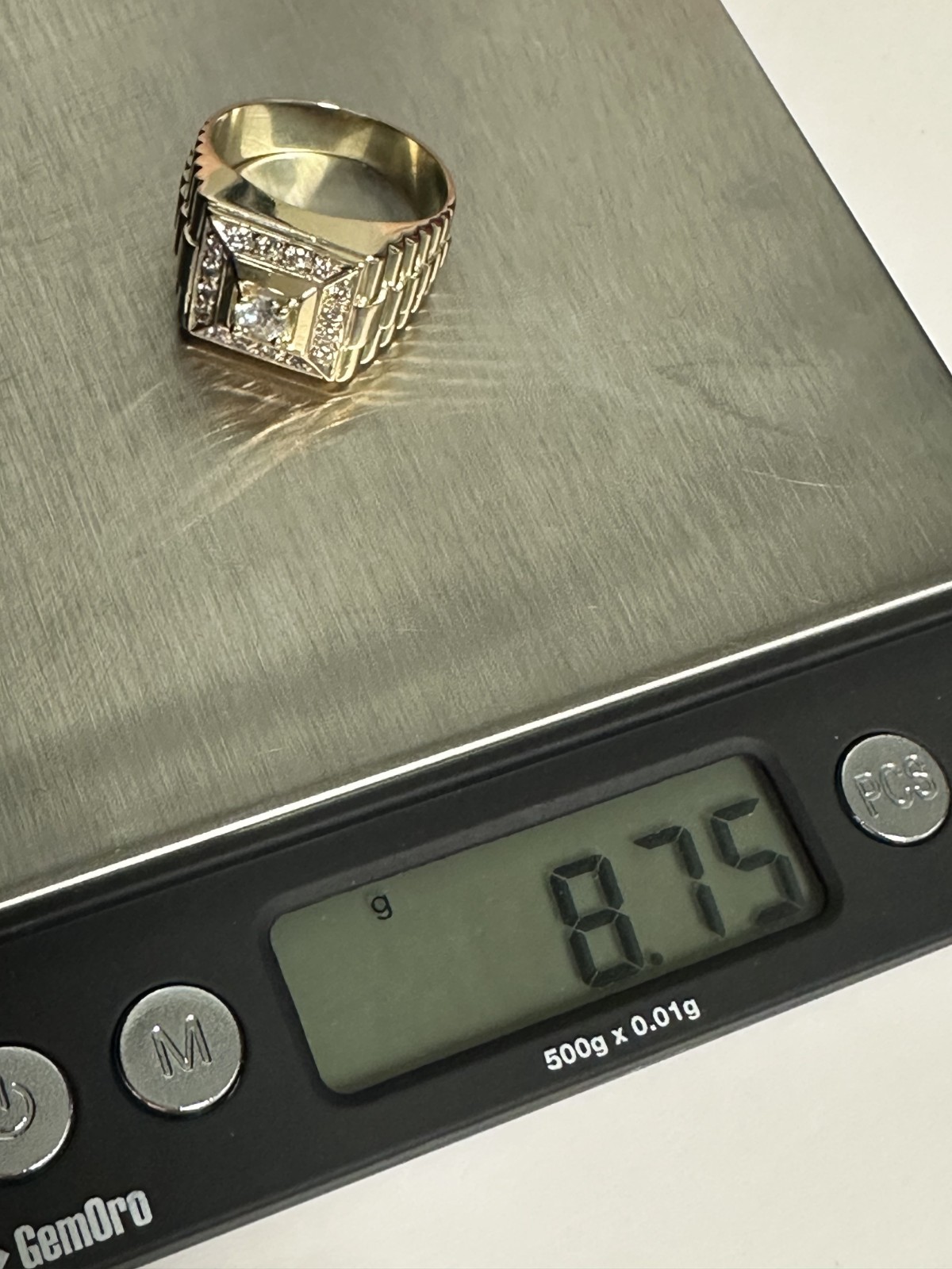 14k Yellow Gold Diamond Size 9.5 Ring 0.40ctw 0.27ct Center 5.6dwt 8.7g