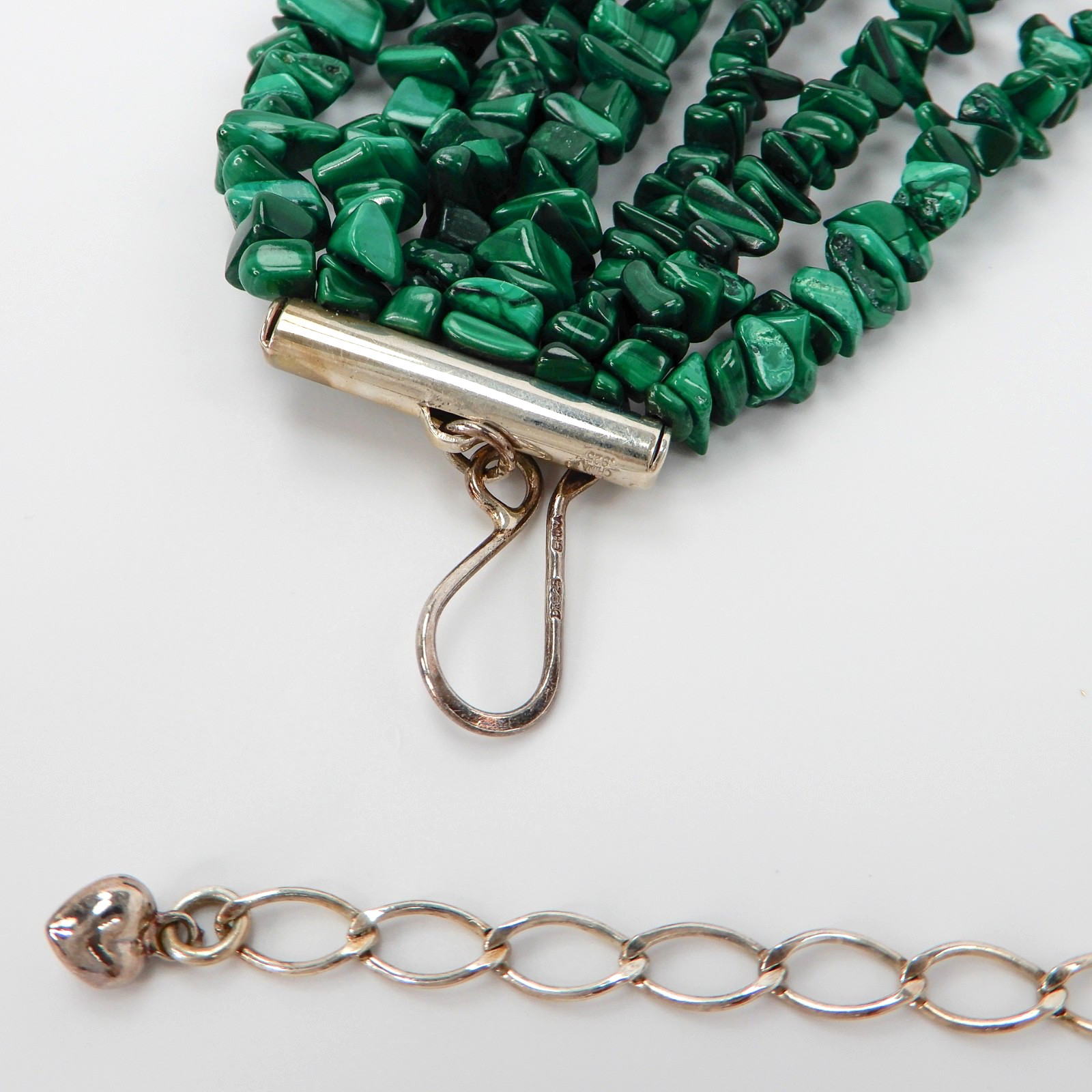 Mine Finds By Jay King 7 Strand Genuine Malachite Waterfall Necklace 18-21”