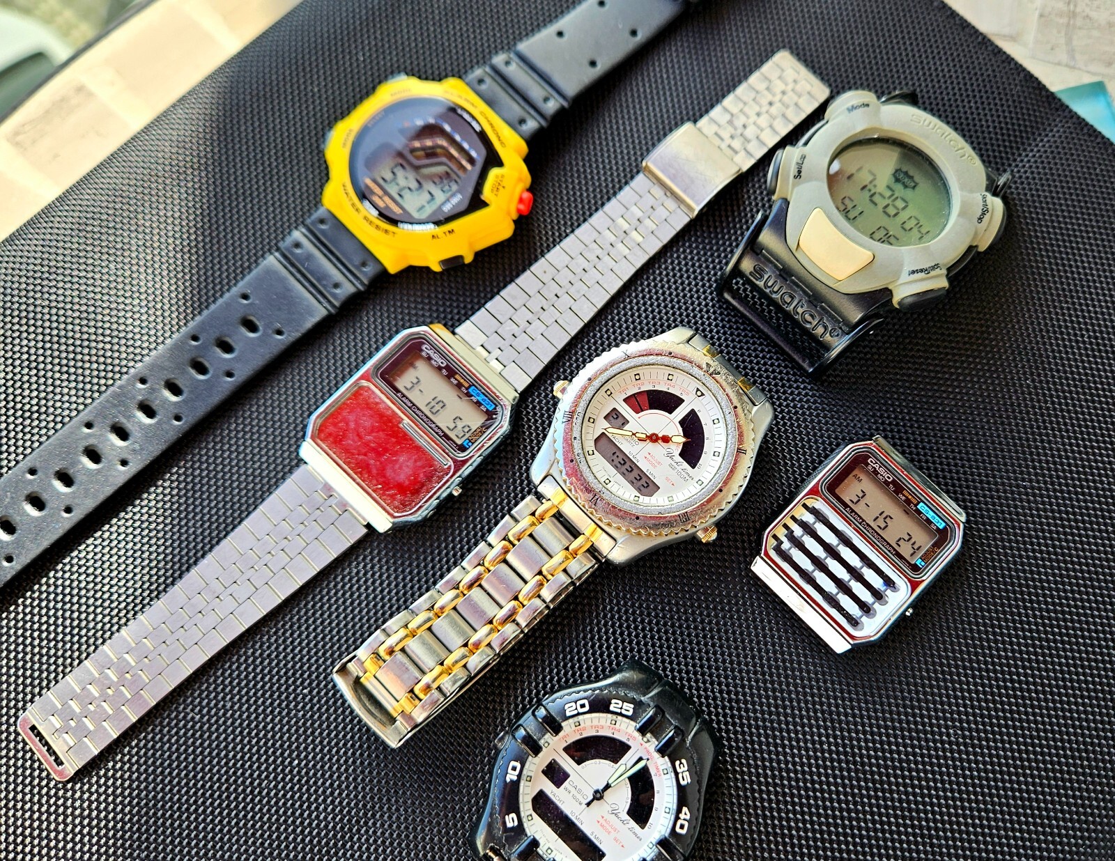 Casio and Swatch Beat Web Master lot working/spares repair CS-831 AW-300 AD-500