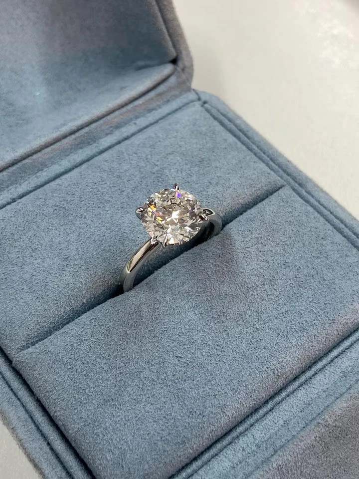 1 Ct Round Cut Natural Diamond Solitaire Engagement Ring 14k White Gold 6 7 8